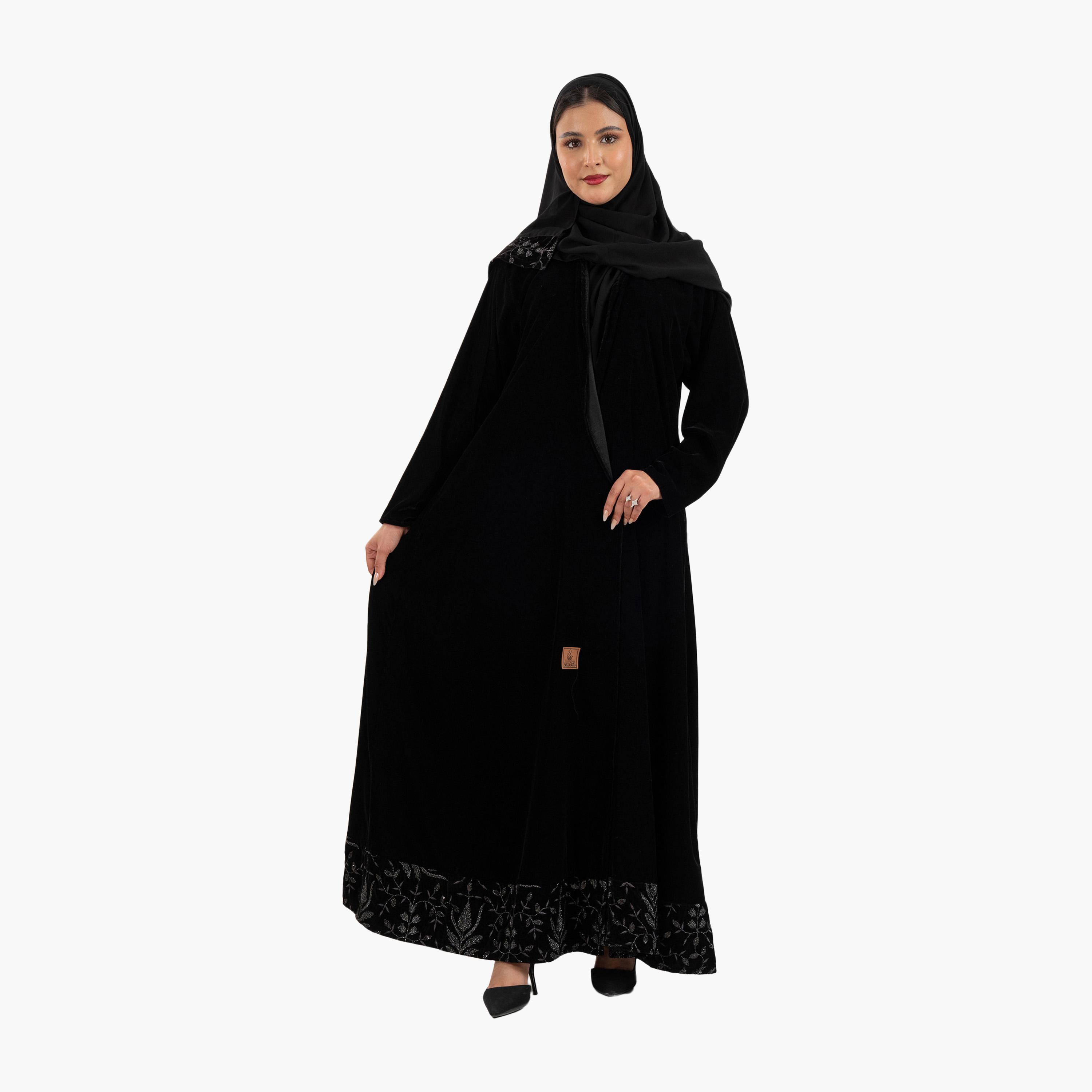 Zahiyh Black Women's Abaya with Hijab-women-arabicclothing-abayas-image-3