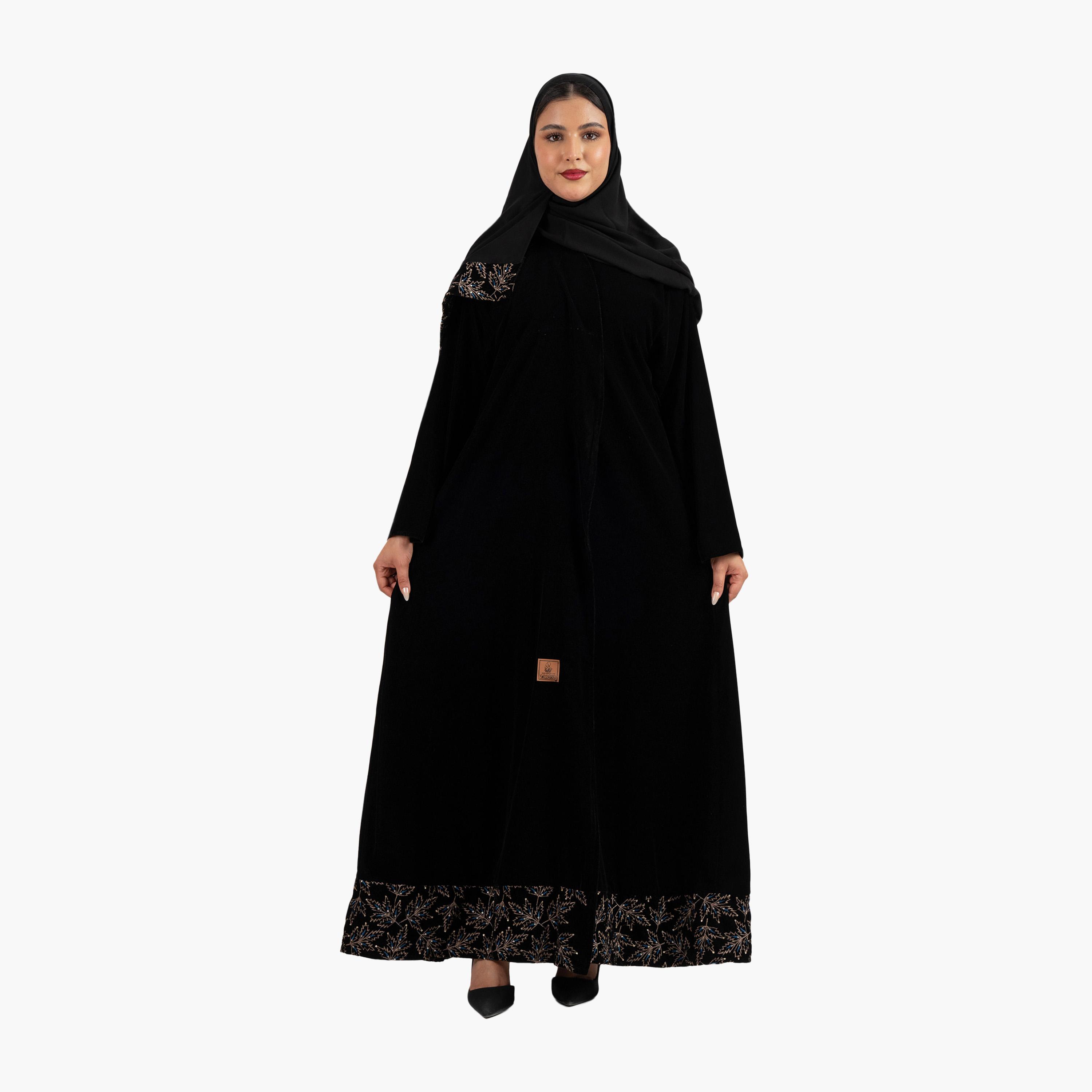 Zahiyh Black Women's Abaya with Hijab-women-arabicclothing-abayas-image-1