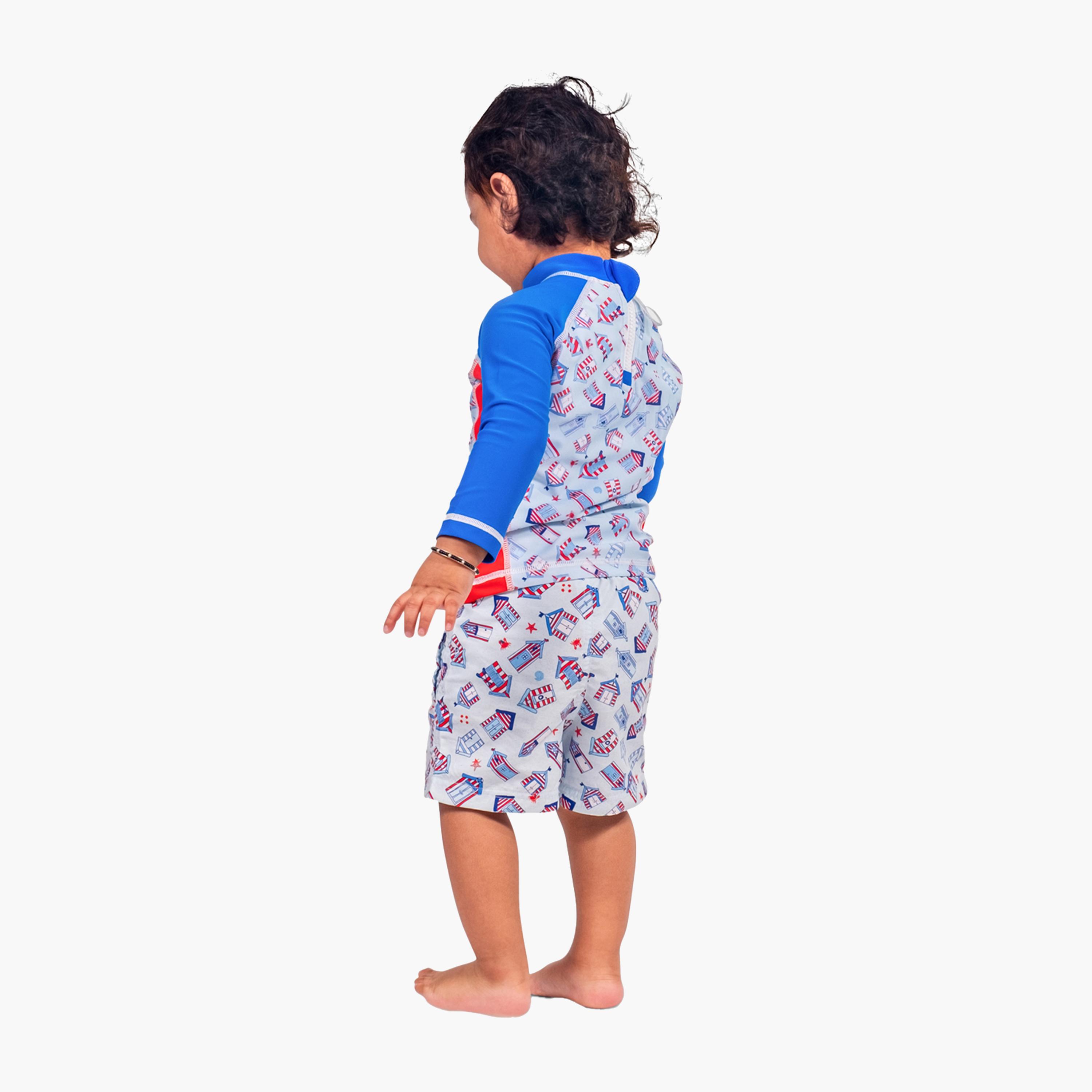 COEGA Boys Baby Boardshorts - Blue Beach Huts-sports-gear-swimming-boy-image-3