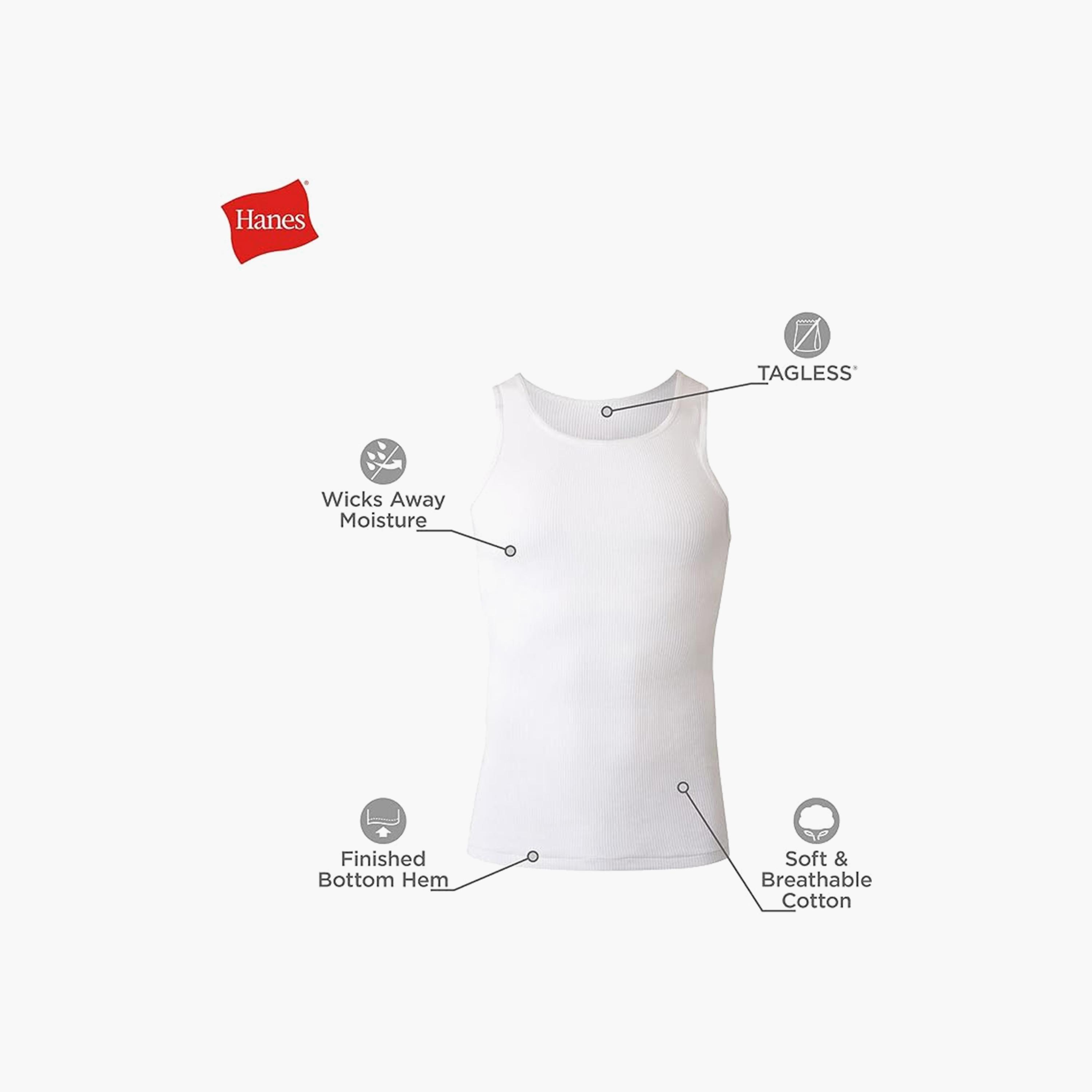 Hanes Pack of 3 Plain Men's Vest-men-clothing-innerwear-vests-image-6