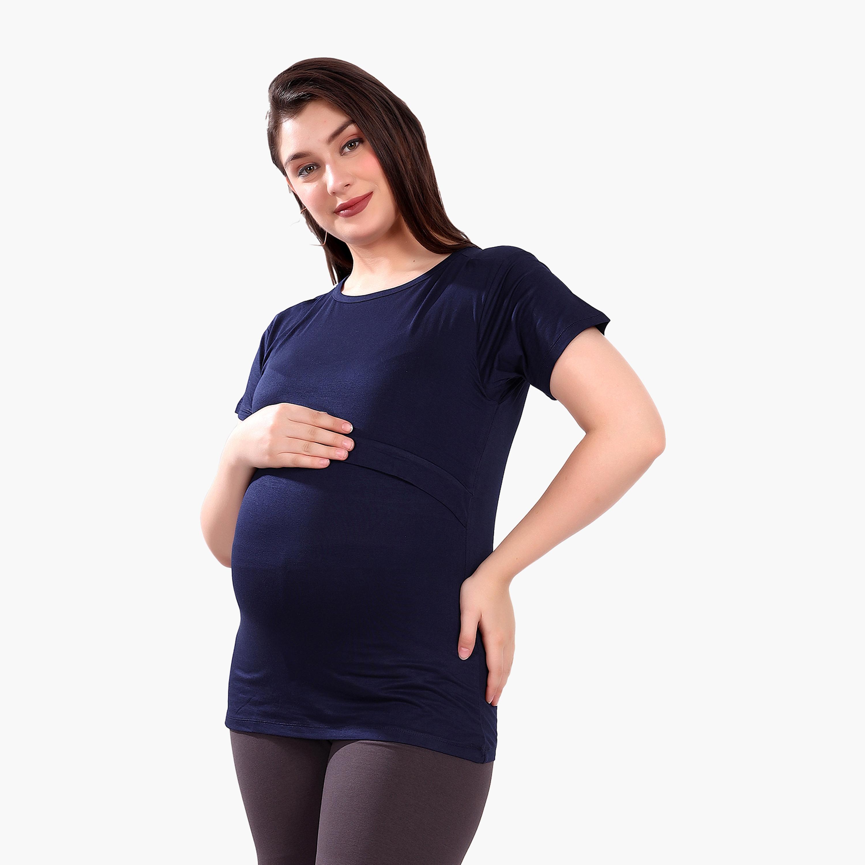 Tummy Stretchable Maternity T-Shirt-women-clothing-maternity-tops-image-2