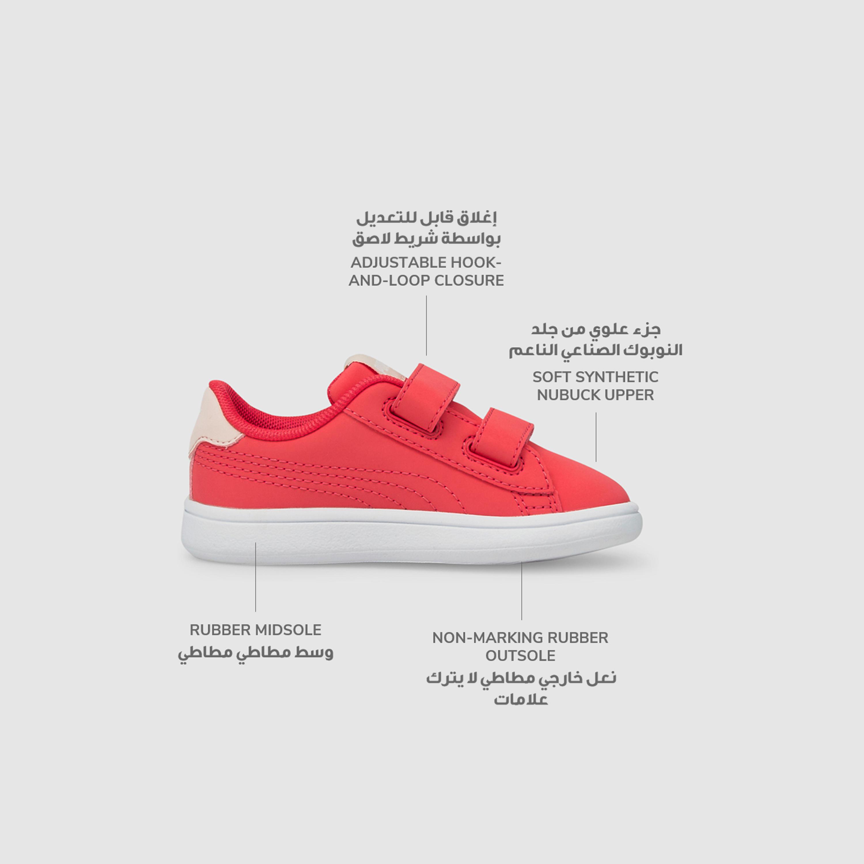 بوما - حذاء بيبي للبنات سماش V2 ليل هوك آند لوب الرياضي-baby-girls-shoes-closedshoes-image-2