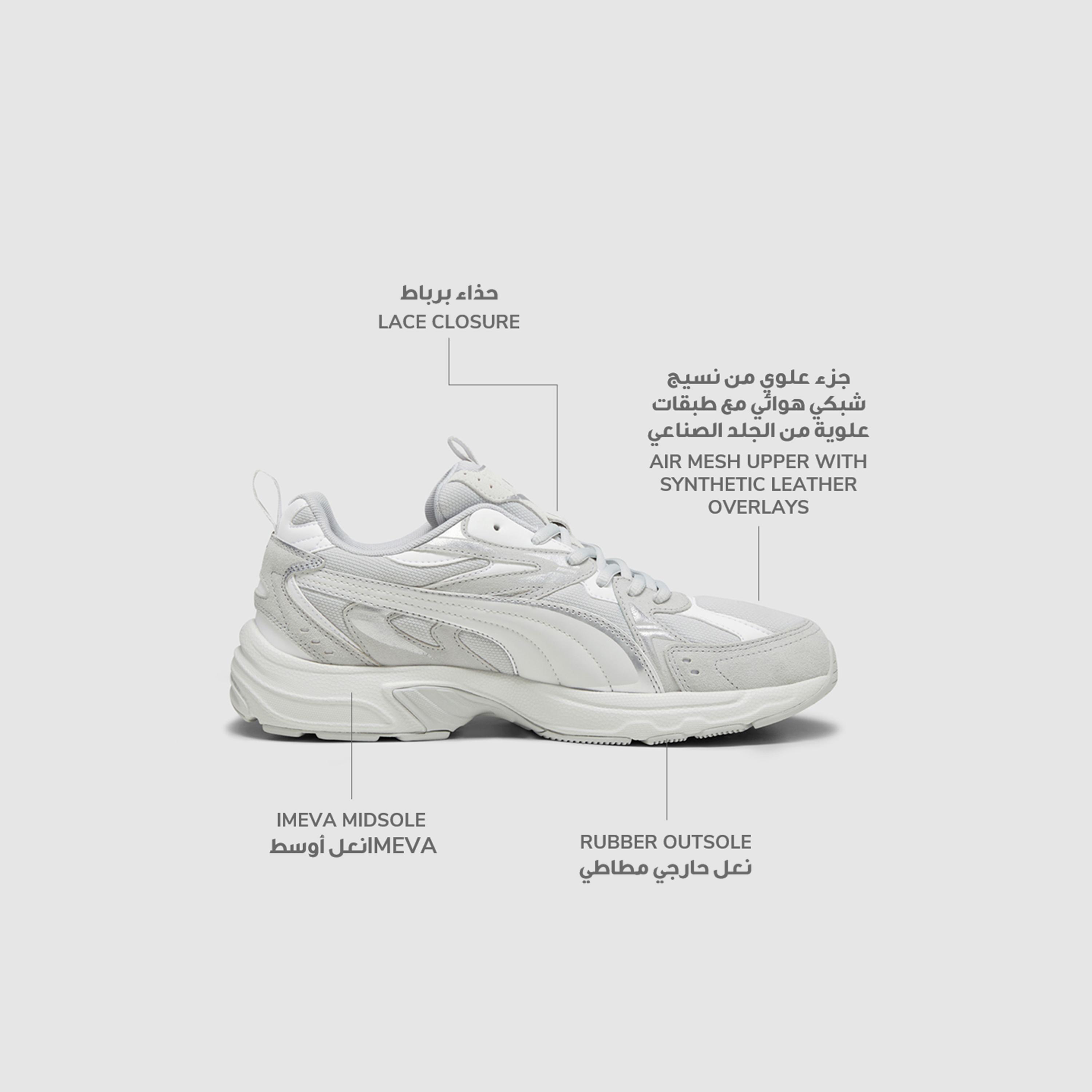 Puma Milenio Tech Suede Lace-Up Low Ankle Sneakers-sports-men-shoes-image-2