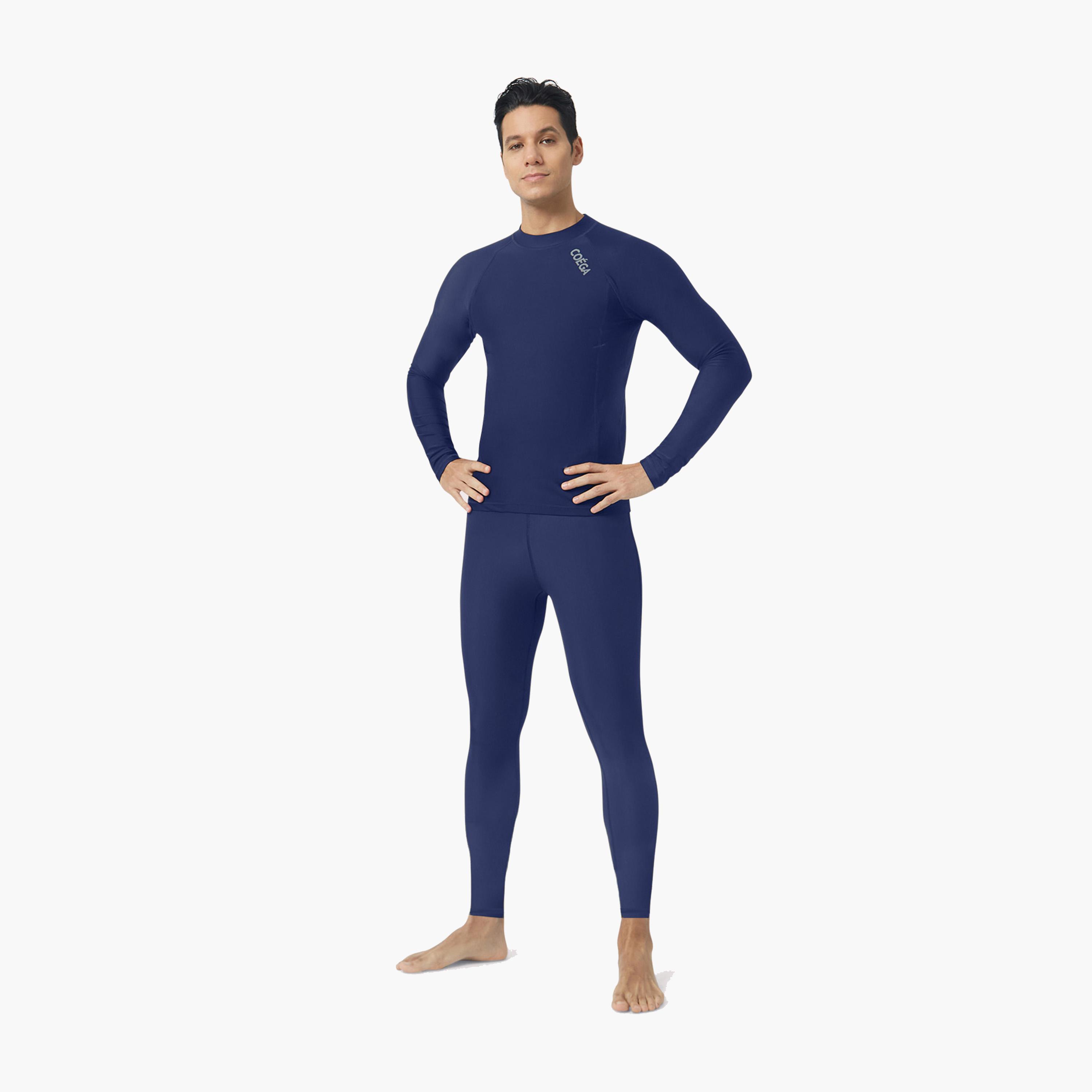 COEGA Mens Leggings Full Length - Navy-sports-gear-swimming-men-image-3