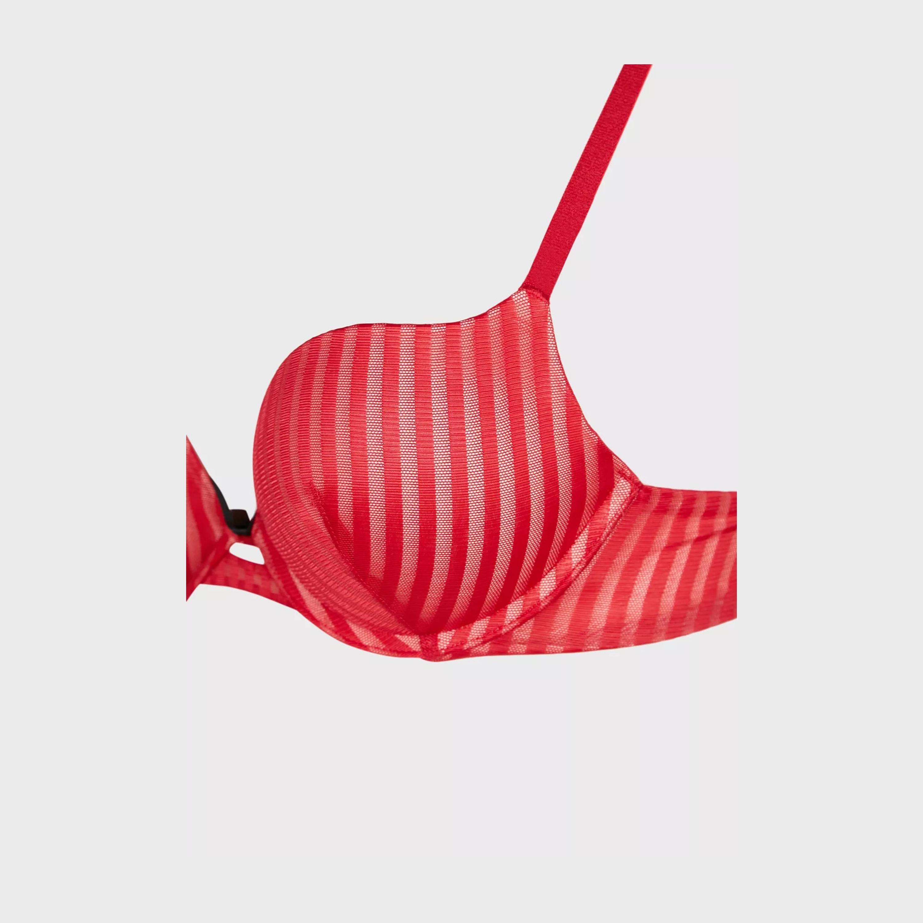 حمالة صدر نسائية لا سينزا بدون بطن جل غير مبطنة باللون الأحمر والوردي-women-clothing-lingerie-bras-image-4