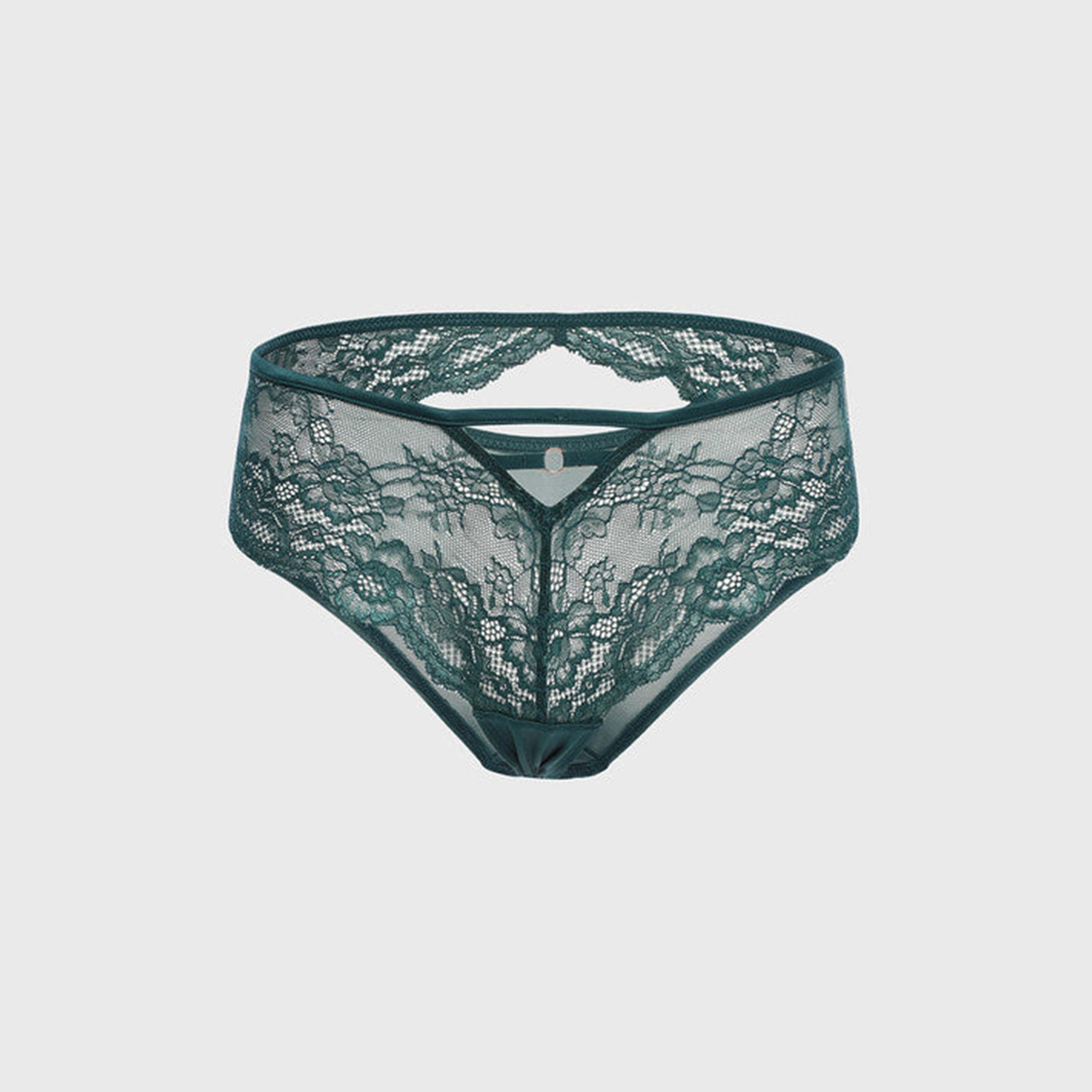 La Senza Medium Coverage Deep Teal Women's Brazilian Briefs-women-clothing-lingerie-panties-image-1