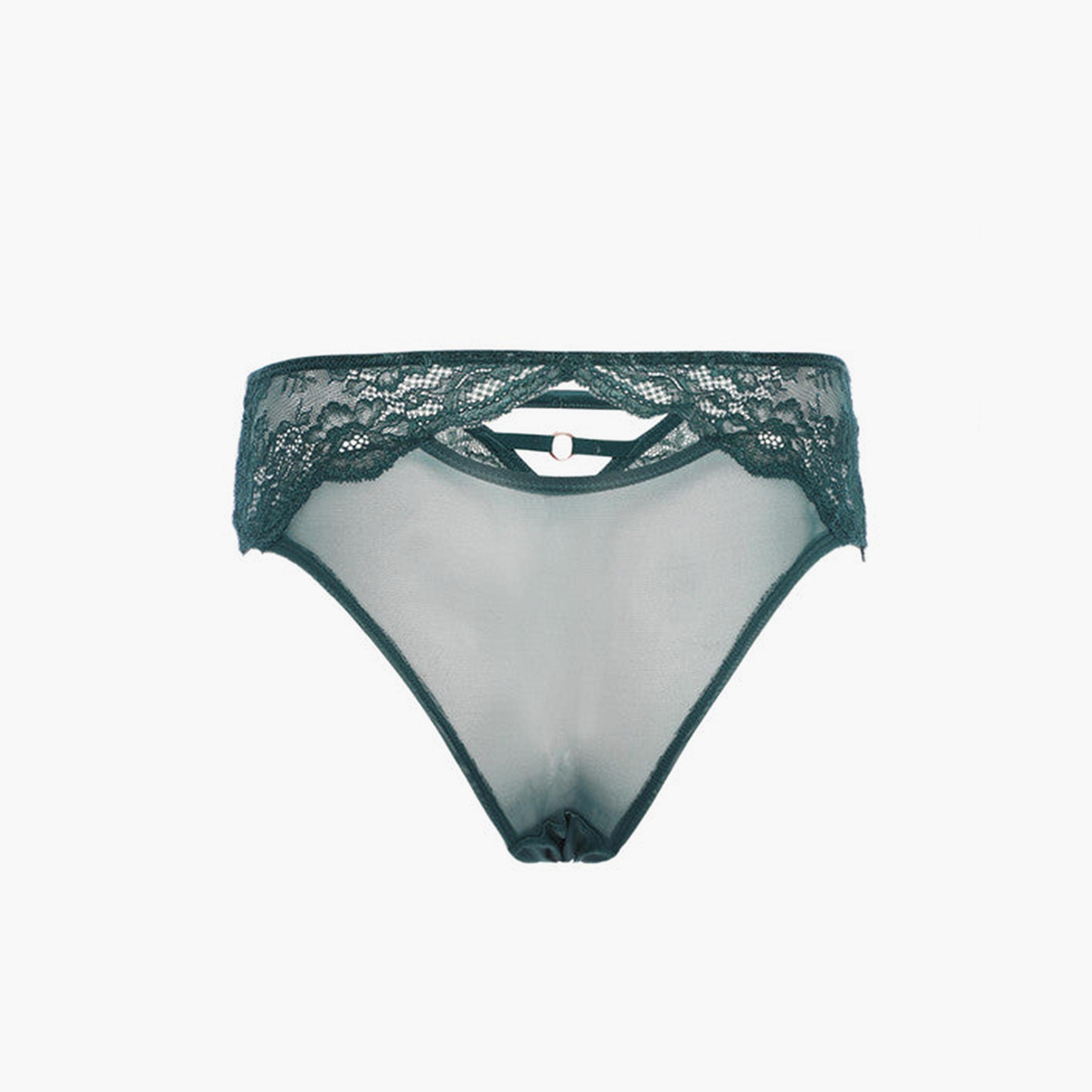 La Senza Medium Coverage Deep Teal Women's Brazilian Briefs-women-clothing-lingerie-panties-image-2