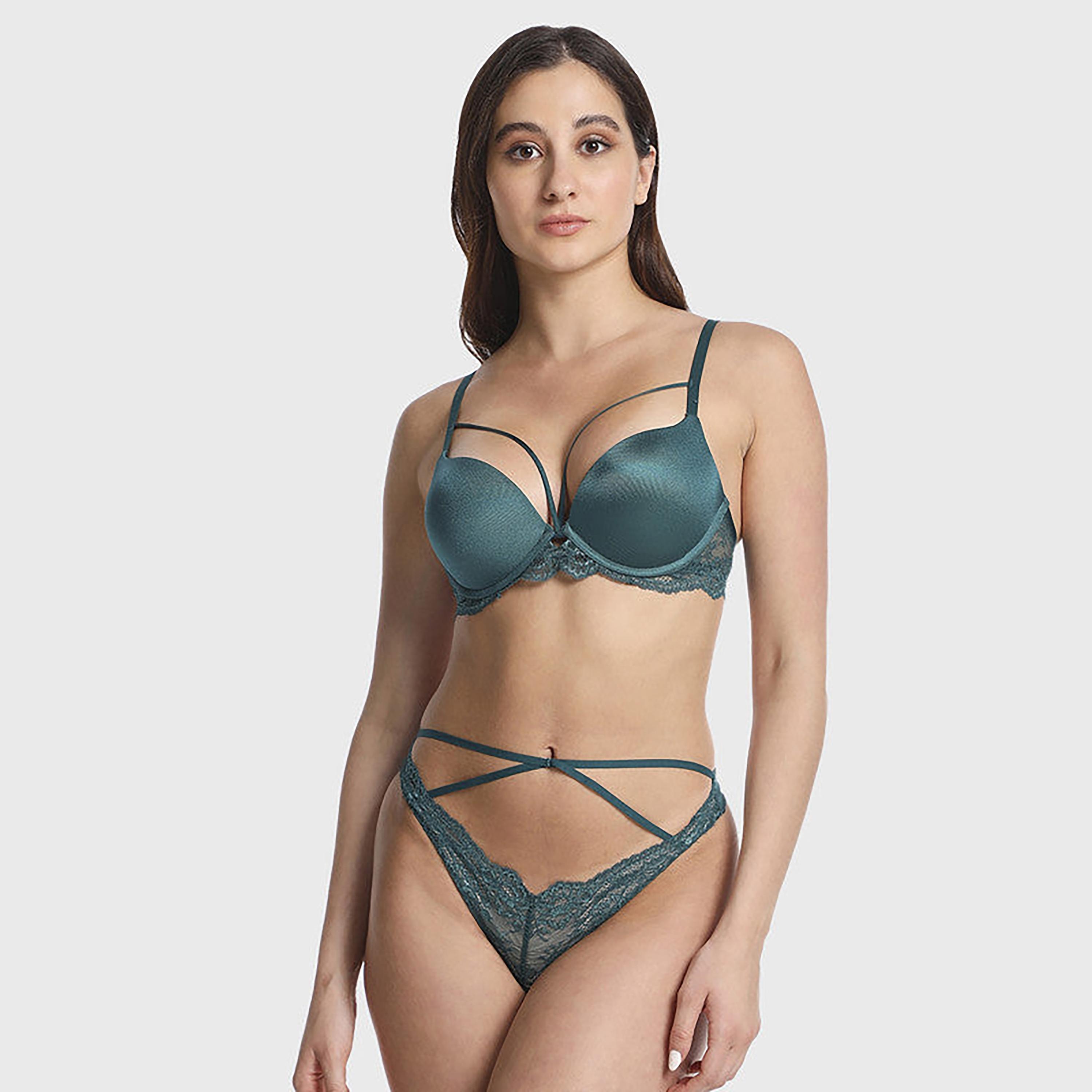 La Senza Low Coverage Deep Teal Women's Cheeky Briefs-women-clothing-lingerie-panties-image-2