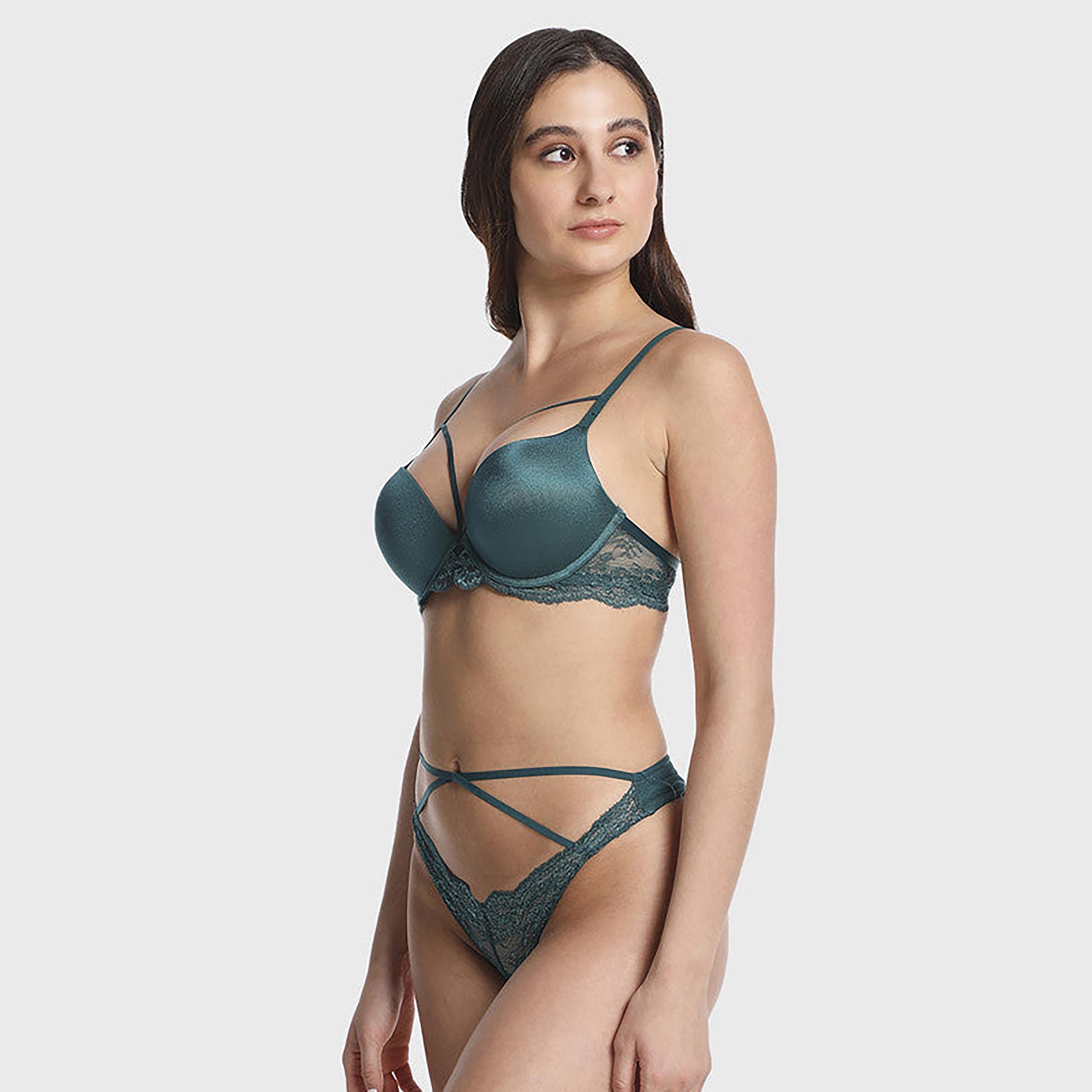 La Senza Low Coverage Deep Teal Women's Cheeky Briefs-women-clothing-lingerie-panties-image-6