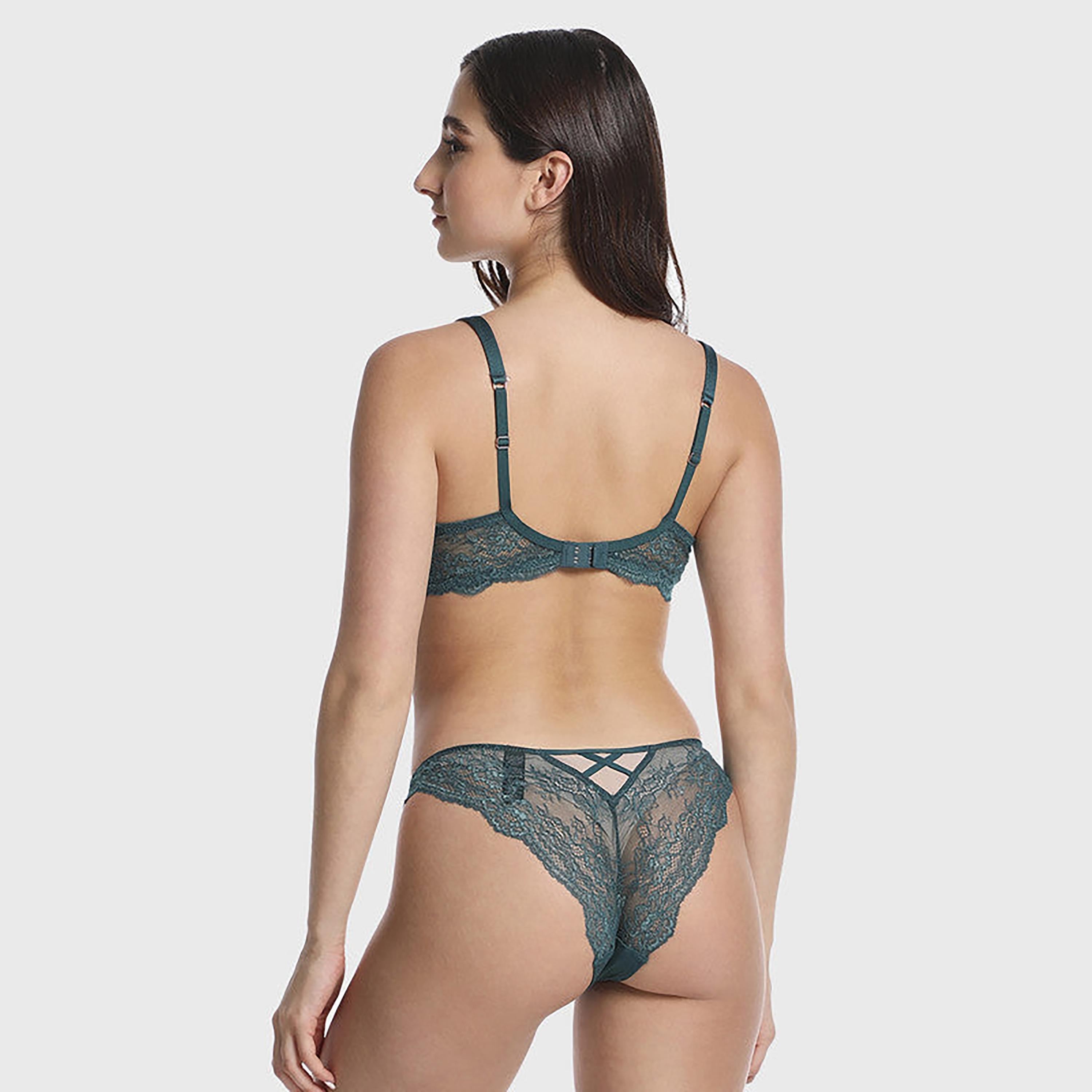La Senza Low Coverage Deep Teal Women's Cheeky Briefs-women-clothing-lingerie-panties-image-3