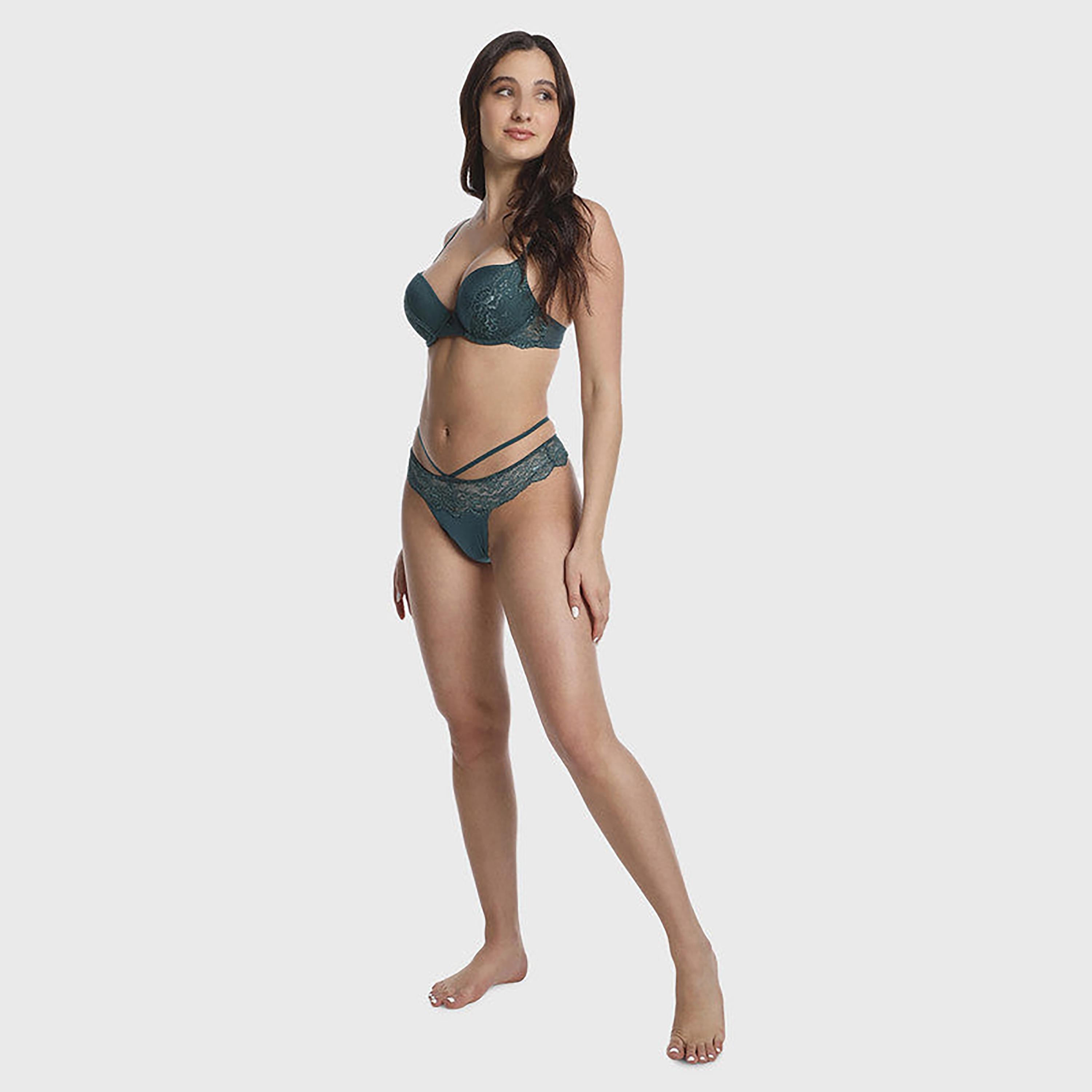 La Senza Low Coverage Deep Teal Women's Thong Briefs-women-clothing-lingerie-panties-image-5