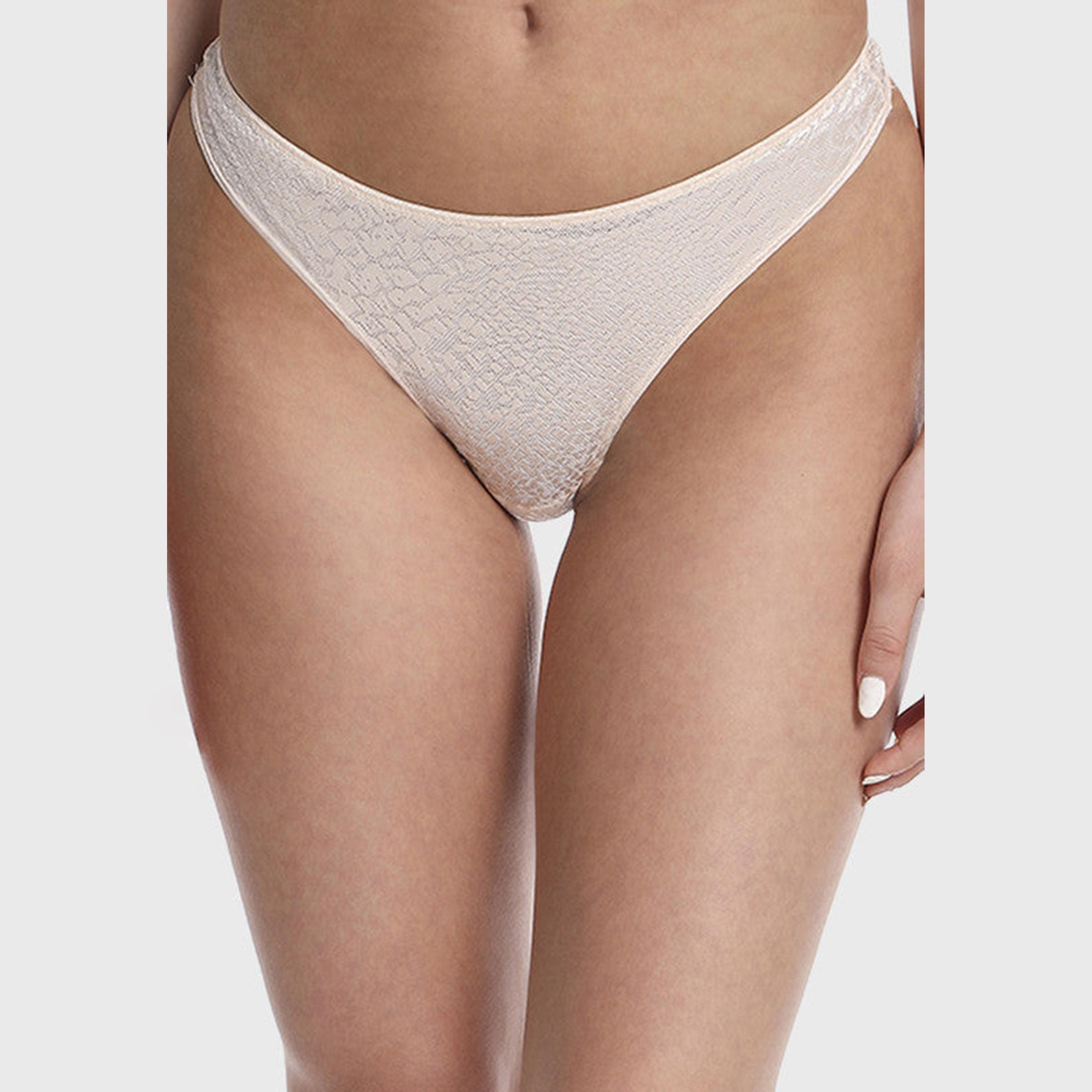 سراويل تشيكيني نسائية بلون كريم تان العصري بتغطية لا سينزا-women-clothing-lingerie-panties-image-4