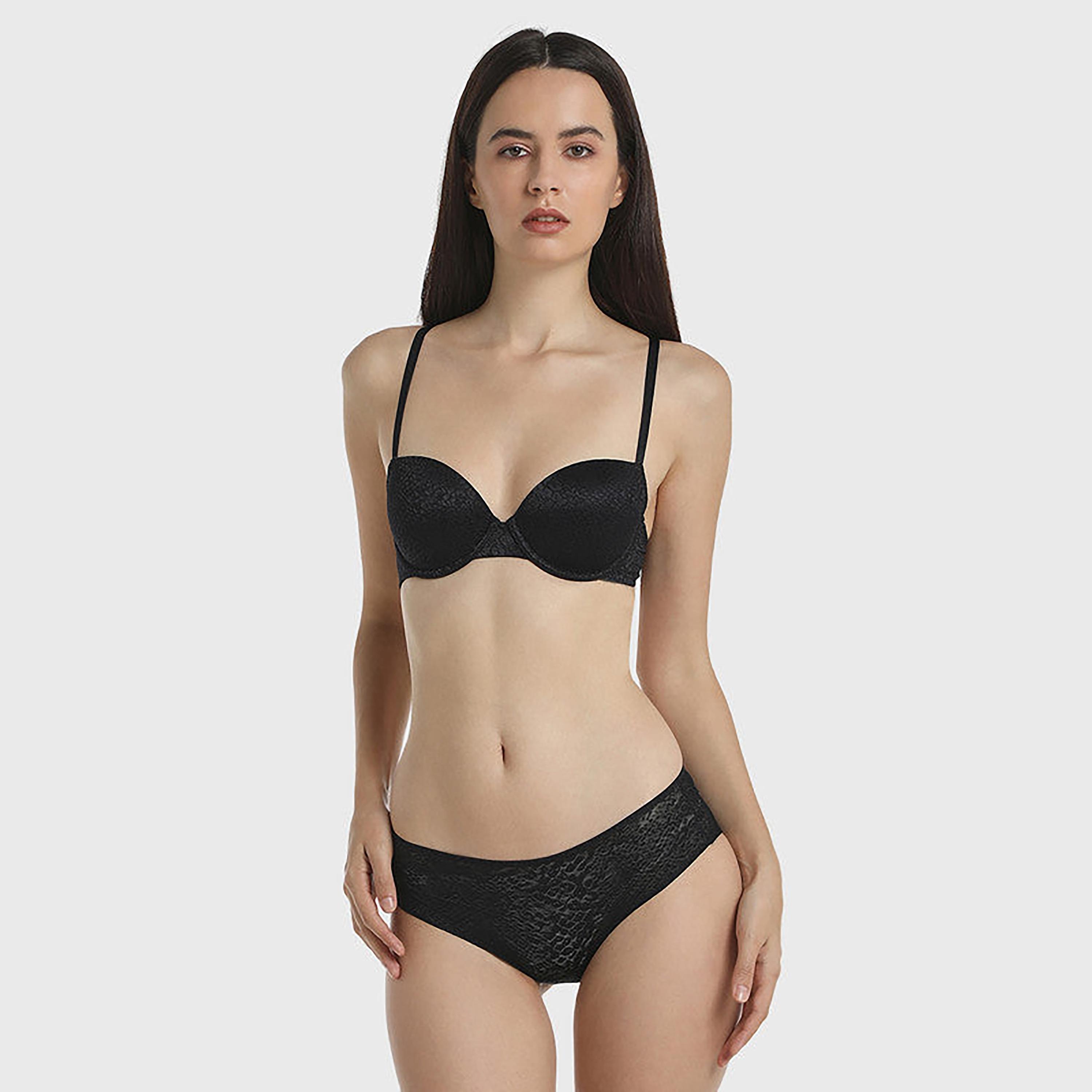 La Senza Medium Coverage Trendy Black Women's Hipster Briefs-women-clothing-lingerie-panties-image-2