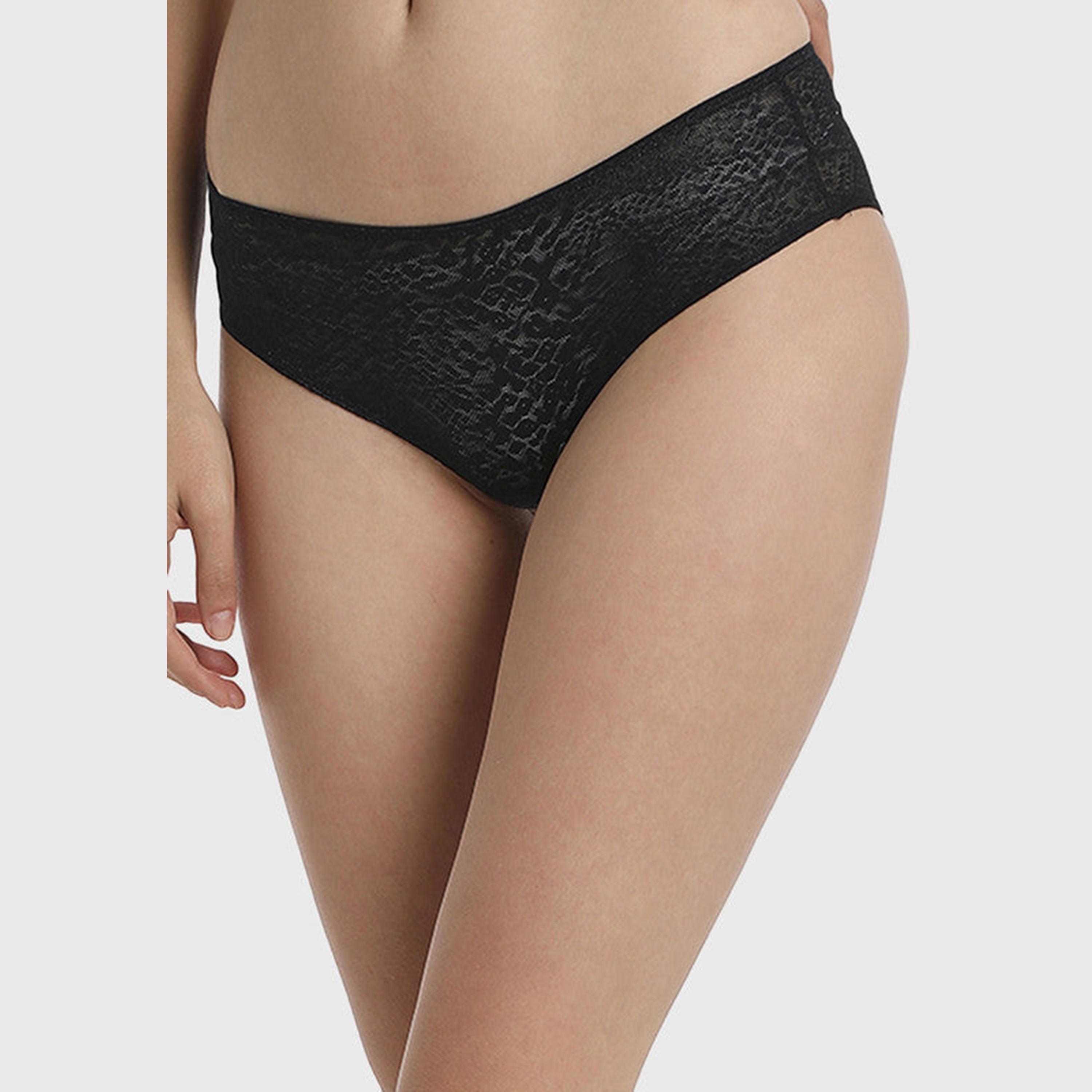 La Senza Medium Coverage Trendy Black Women's Hipster Briefs-women-clothing-lingerie-panties-image-4