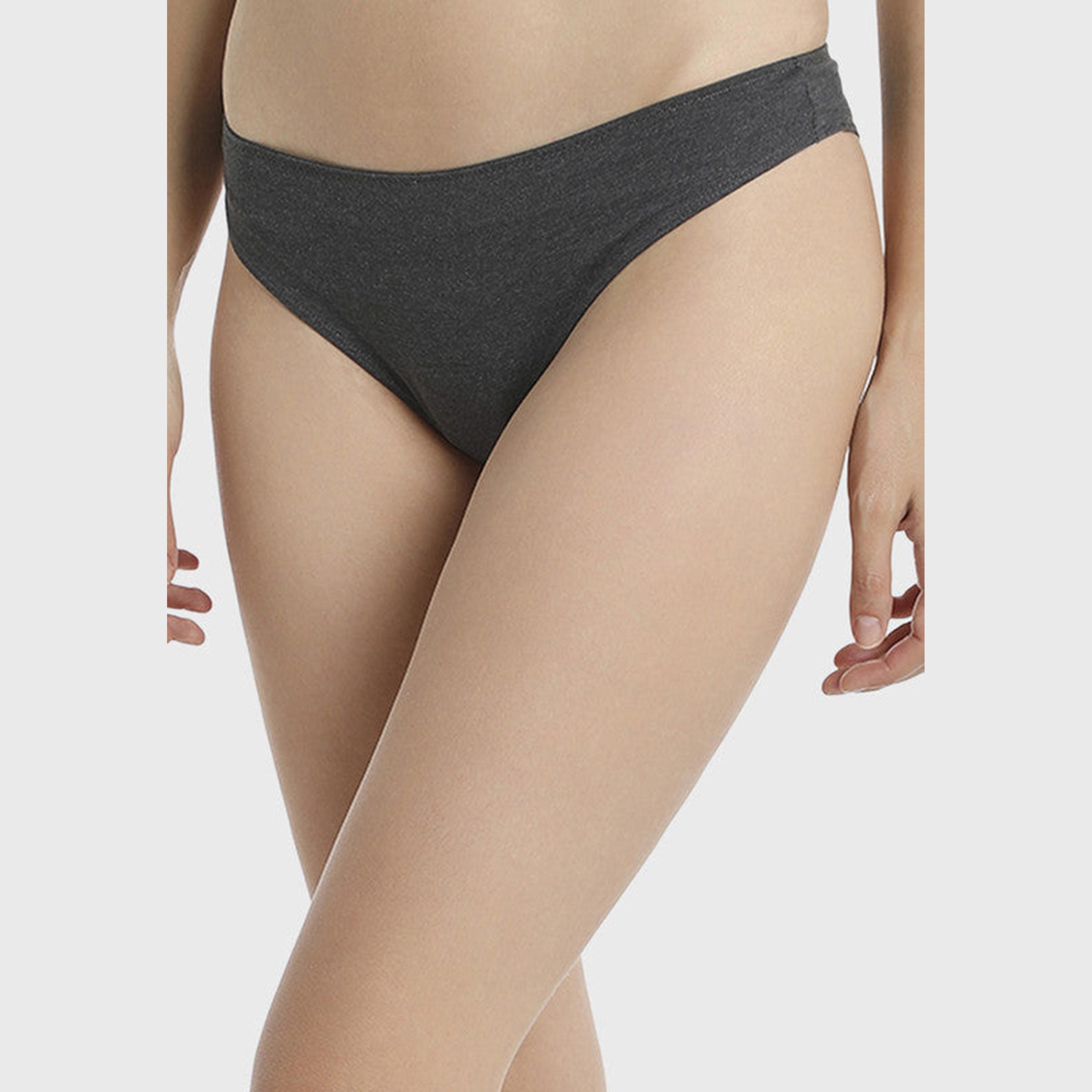 La Senza Medium Coverage Trendy Dark Grey Women's Cheeky Briefs-women-clothing-lingerie-panties-image-4