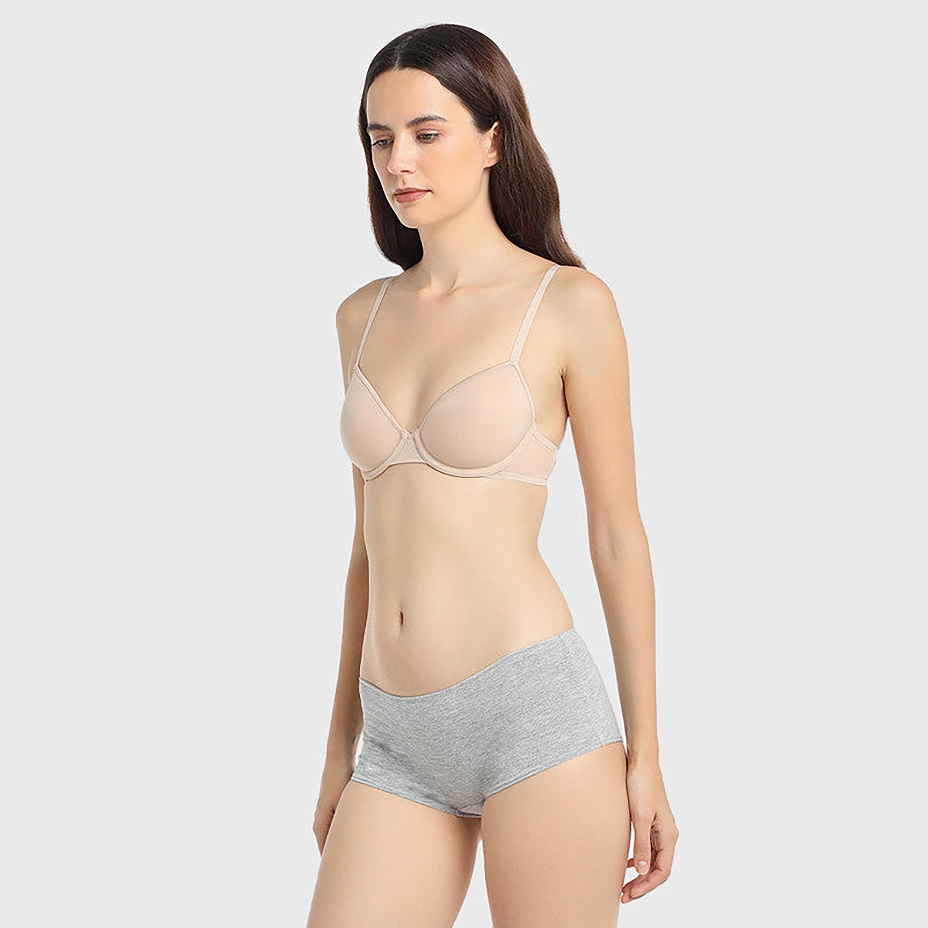 La Senza Medium Coverage Trendy Light Grey Women's Panties-women-clothing-lingerie-panties-image-4