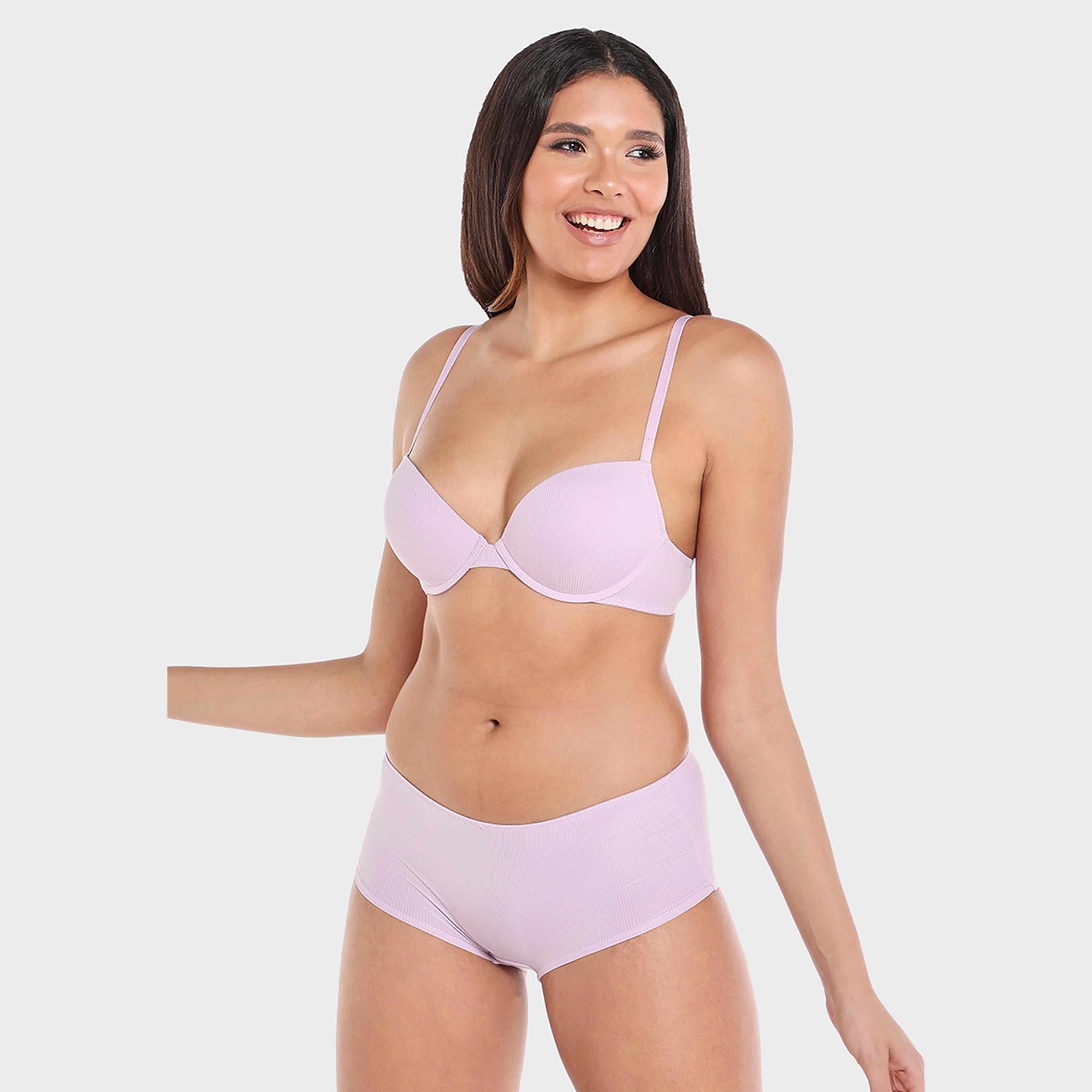 تغطية لا سينزا متوسطة سراويل نسائية قصيرة للأولاد بلون لافندر-women-clothing-lingerie-panties-image-2