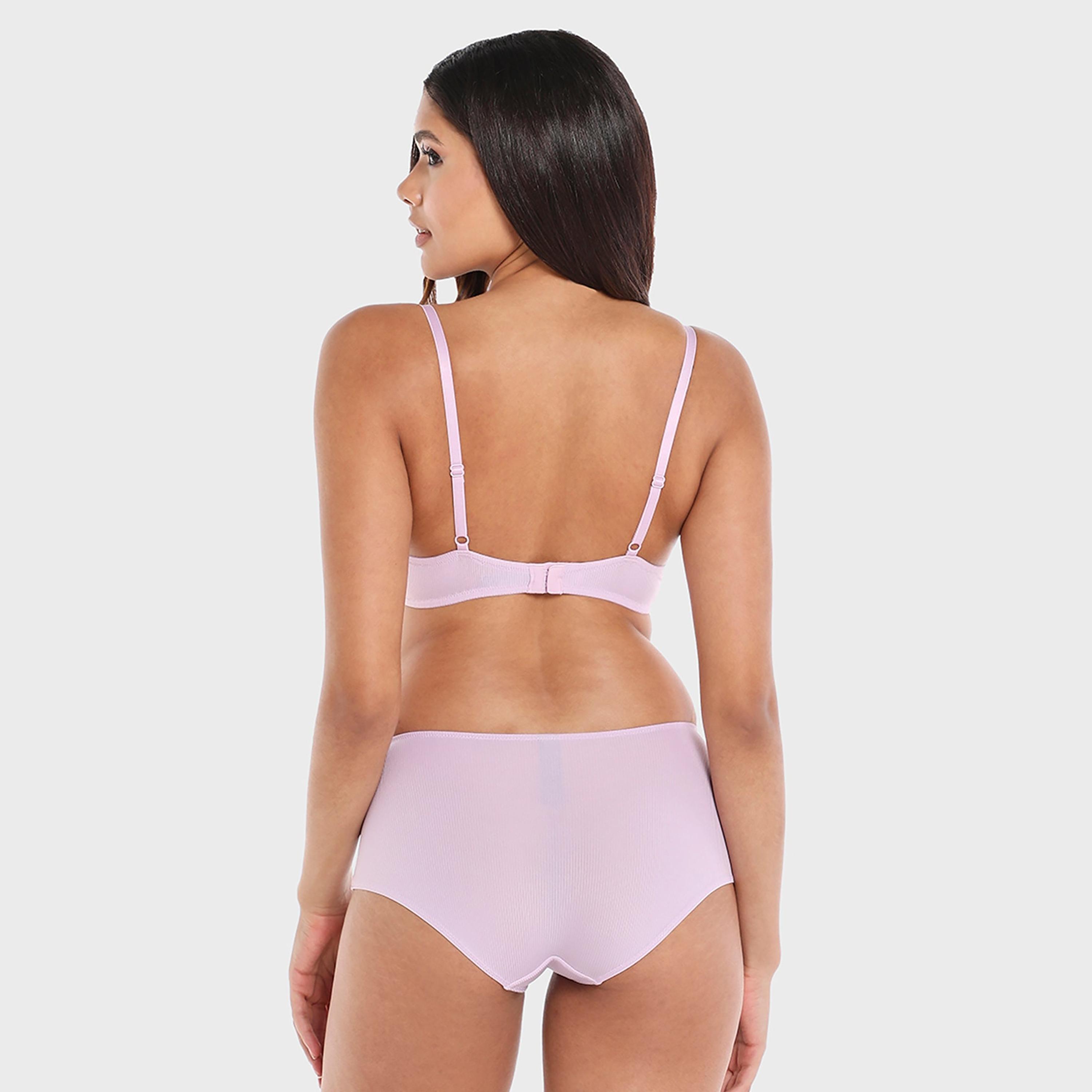 تغطية لا سينزا متوسطة سراويل نسائية قصيرة للأولاد بلون لافندر-women-clothing-lingerie-panties-image-3