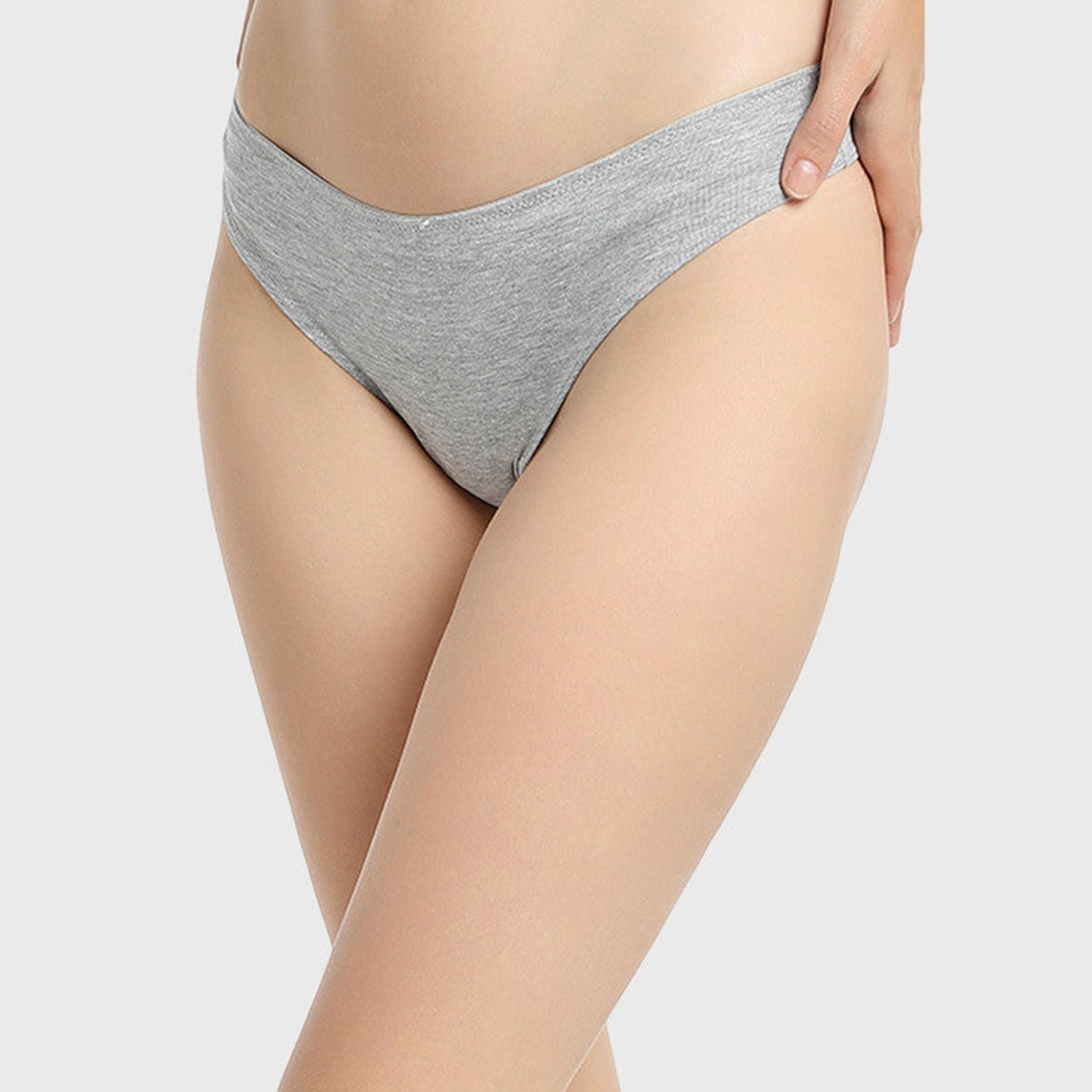 La Senza Low Coverage Light Grey Women's Cheeky Briefs-women-clothing-lingerie-panties-image-4