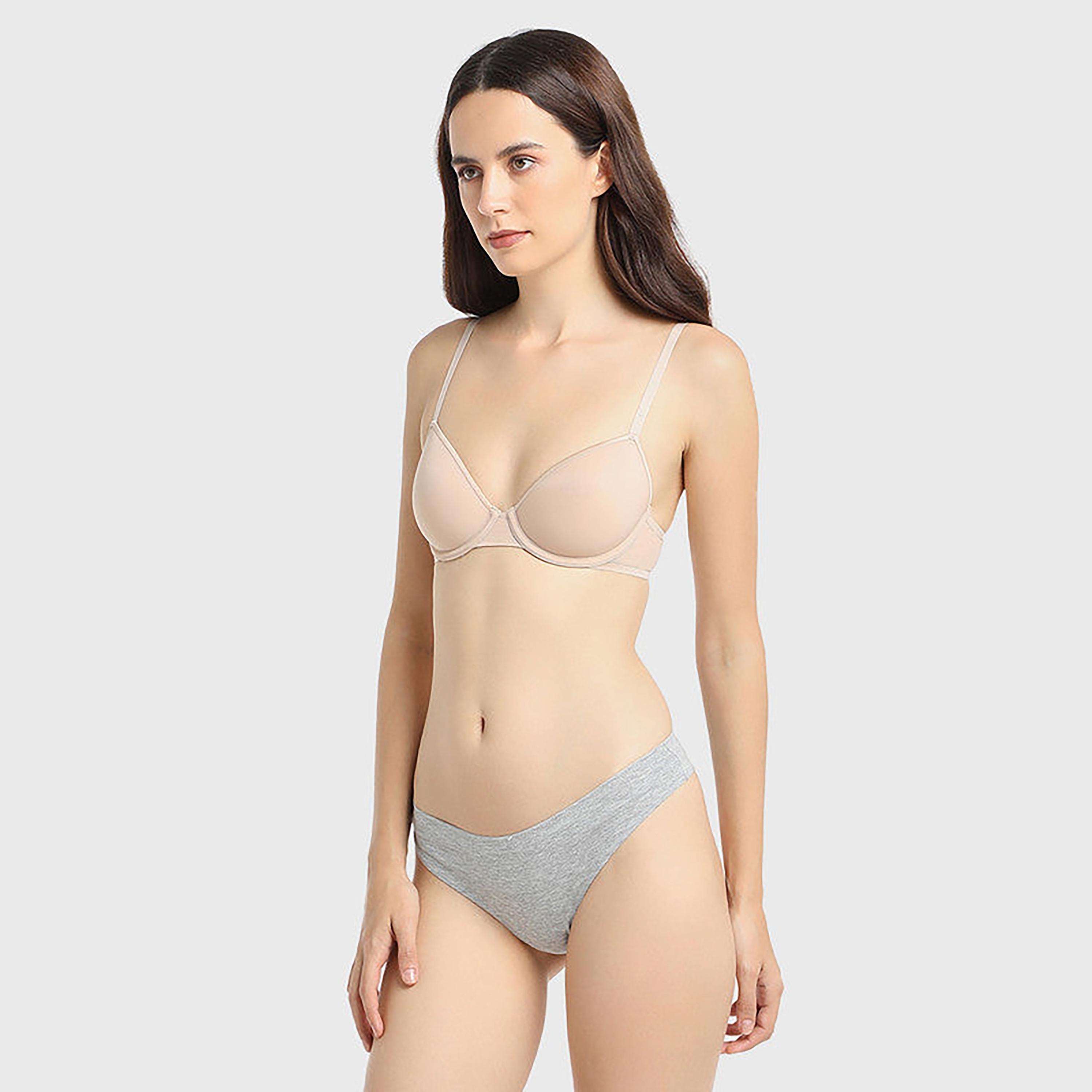 La Senza Low Coverage Light Grey Women's Cheeky Briefs-women-clothing-lingerie-panties-image-6