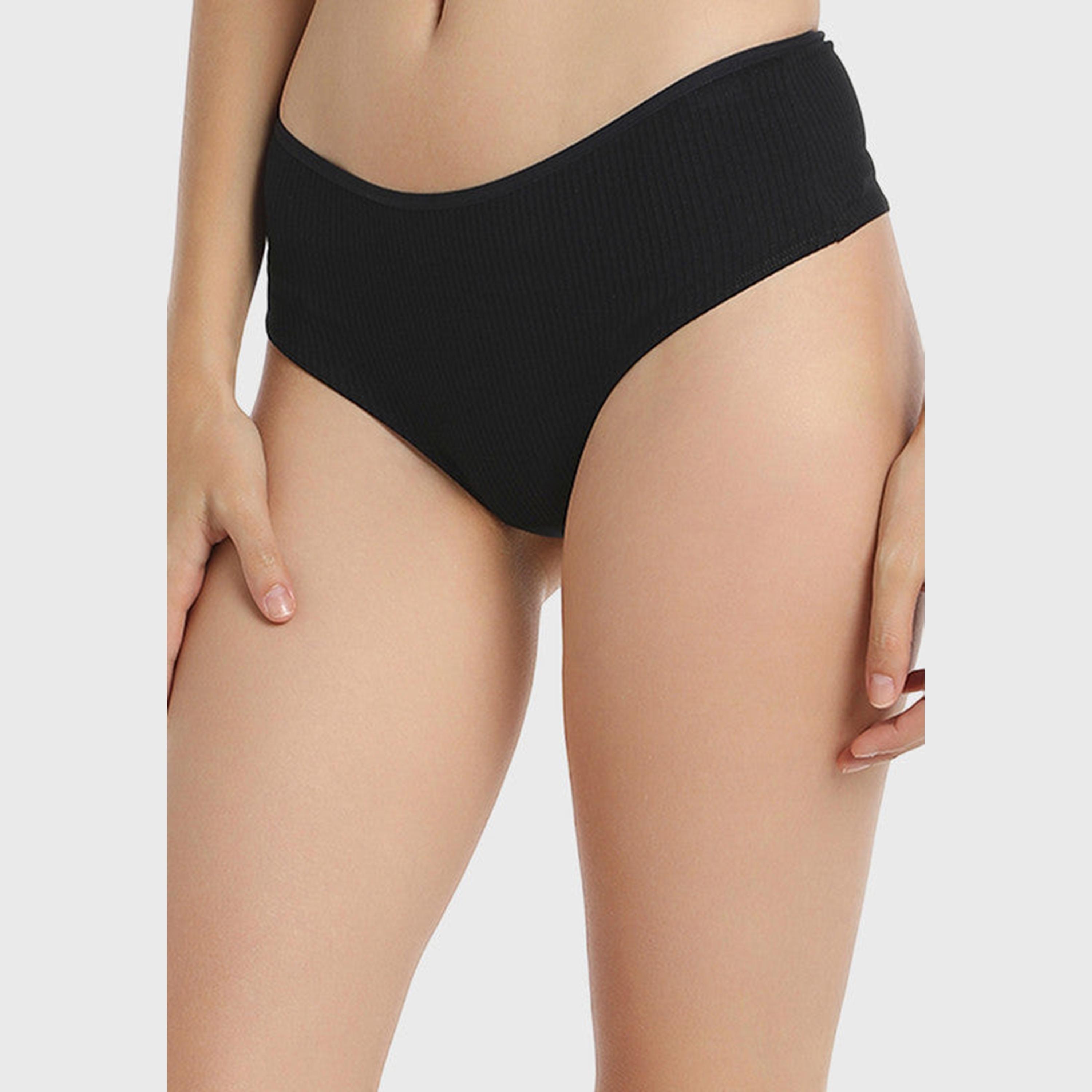La Senza Low Coverage Trendy Black Women's Brazilian Briefs-women-clothing-lingerie-panties-image-4