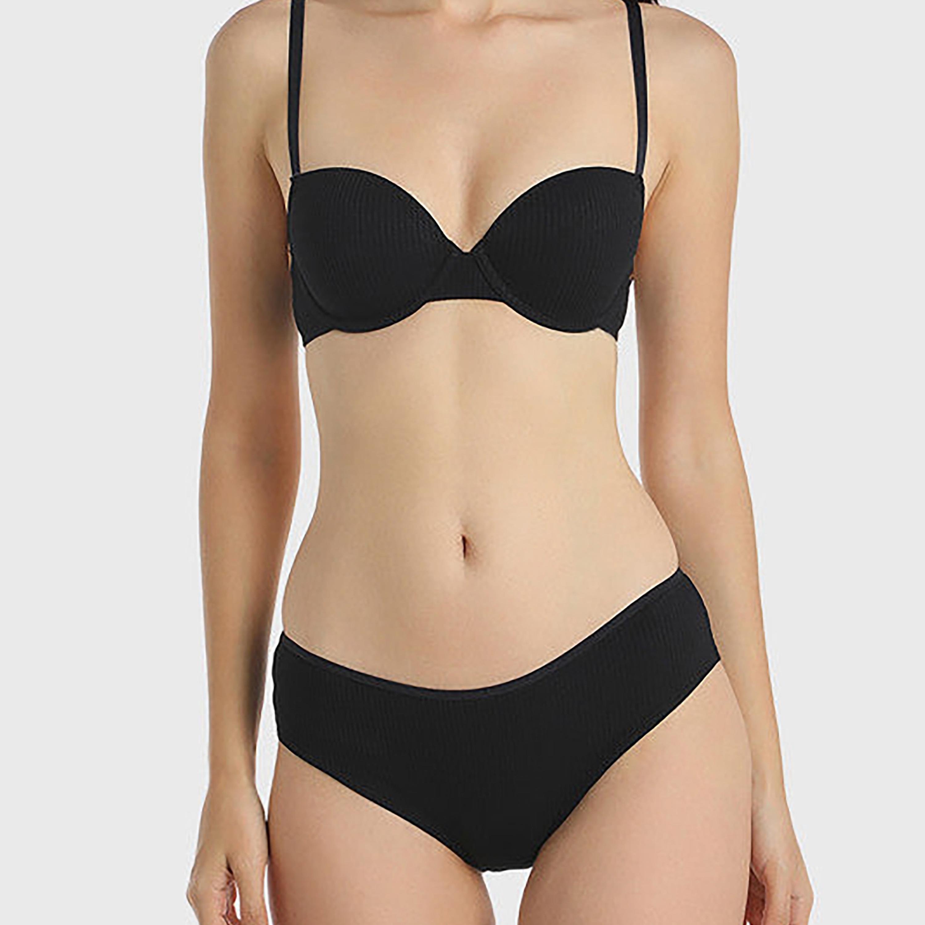La Senza Medium Coverage Trendy Black Women's Hipster Briefs-women-clothing-lingerie-panties-image-1