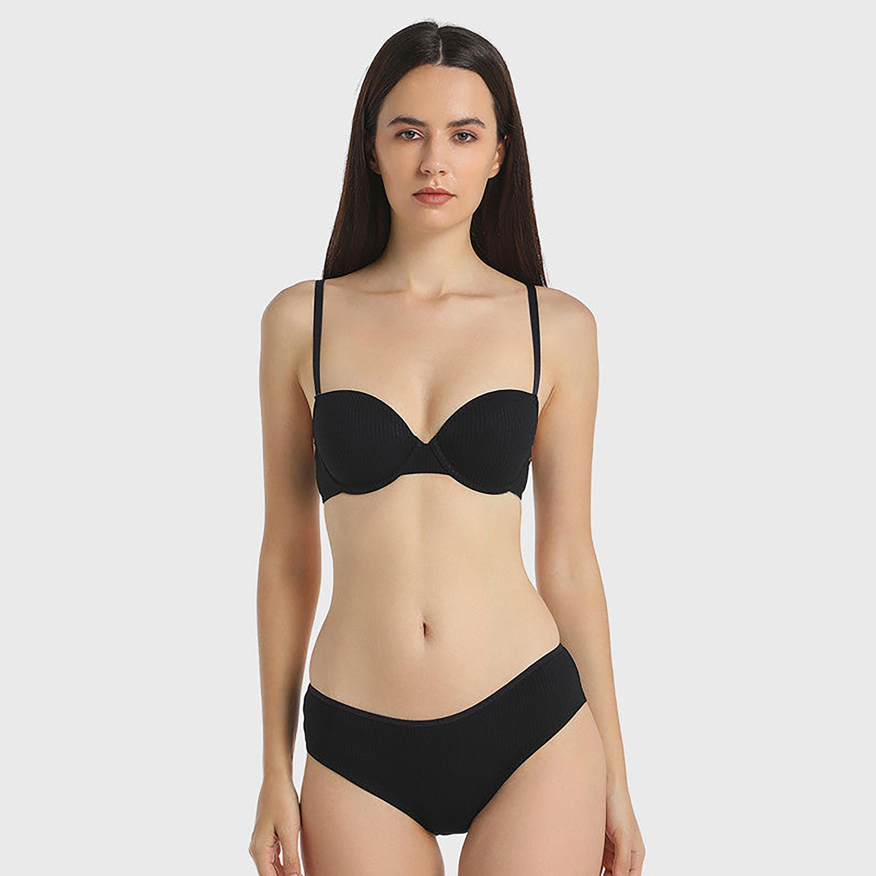 La Senza Medium Coverage Trendy Black Women's Hipster Briefs-women-clothing-lingerie-panties-image-2