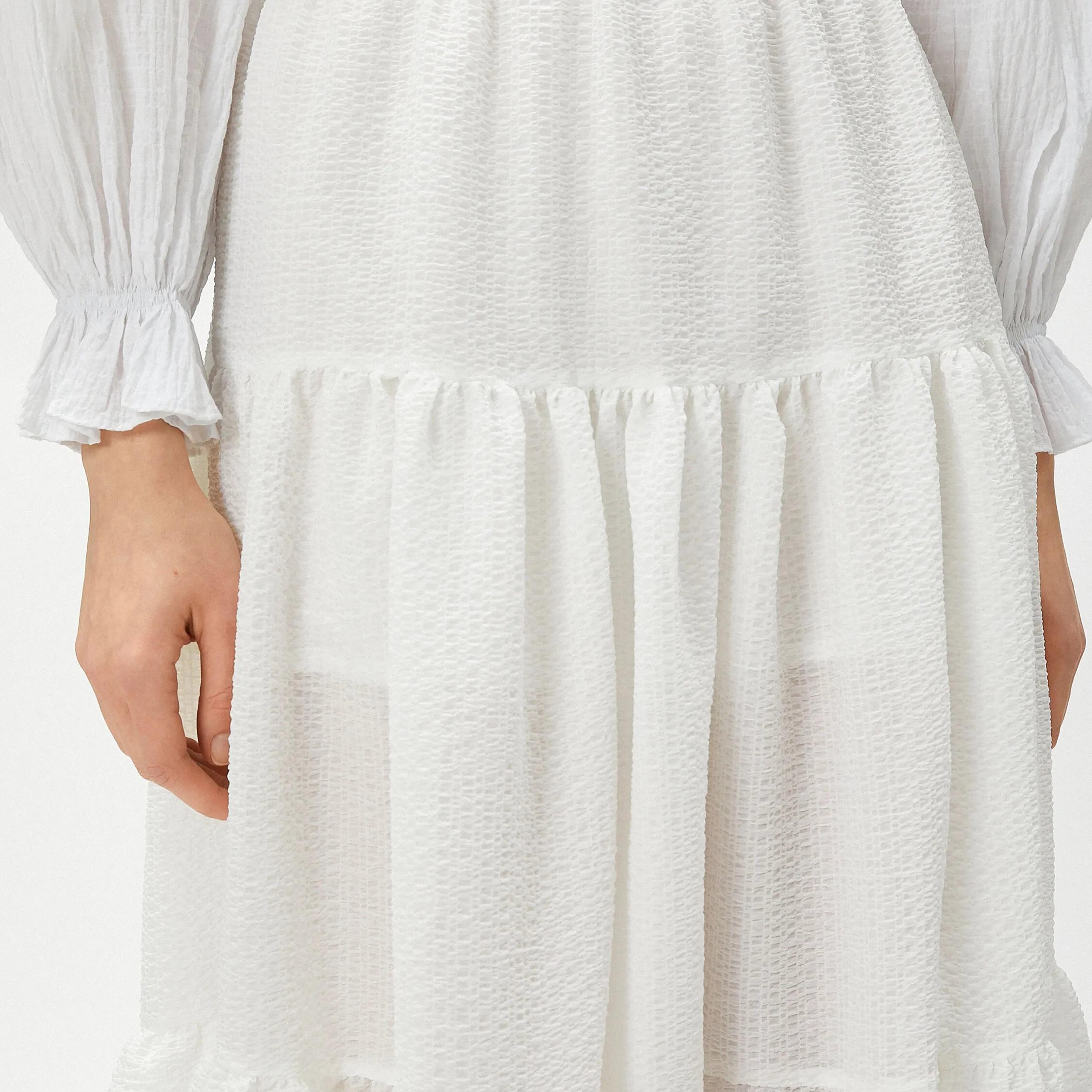تنورة نسائية بخصر مطاطي منقوش من كوتون-women-clothing-bottoms-skirts-image-8