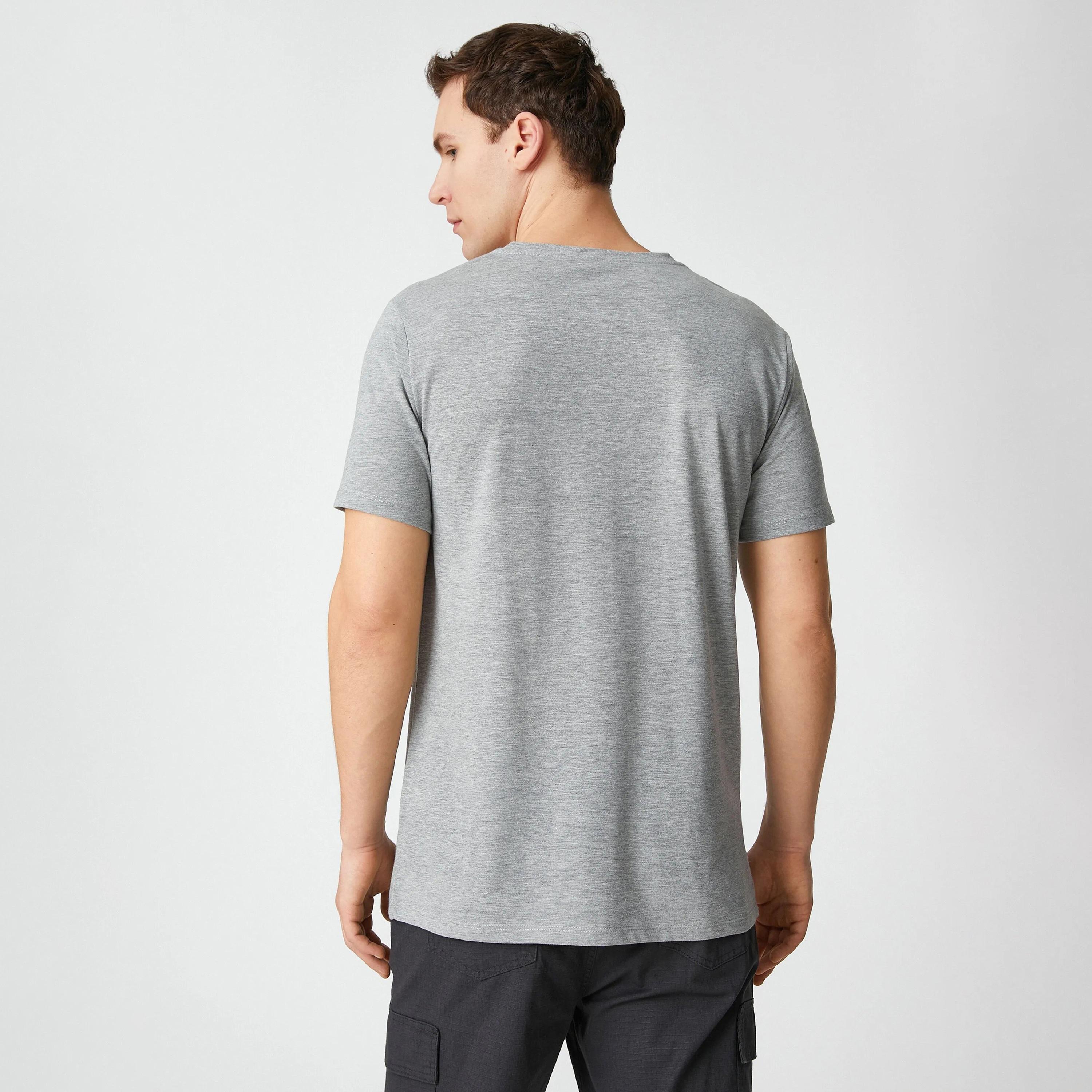 تيشيرت رجالي بأكمام قصيرة وياقة دائرية هيذر من كوتون.-men-clothing-tshirtsandpolos-tshirts-image-4