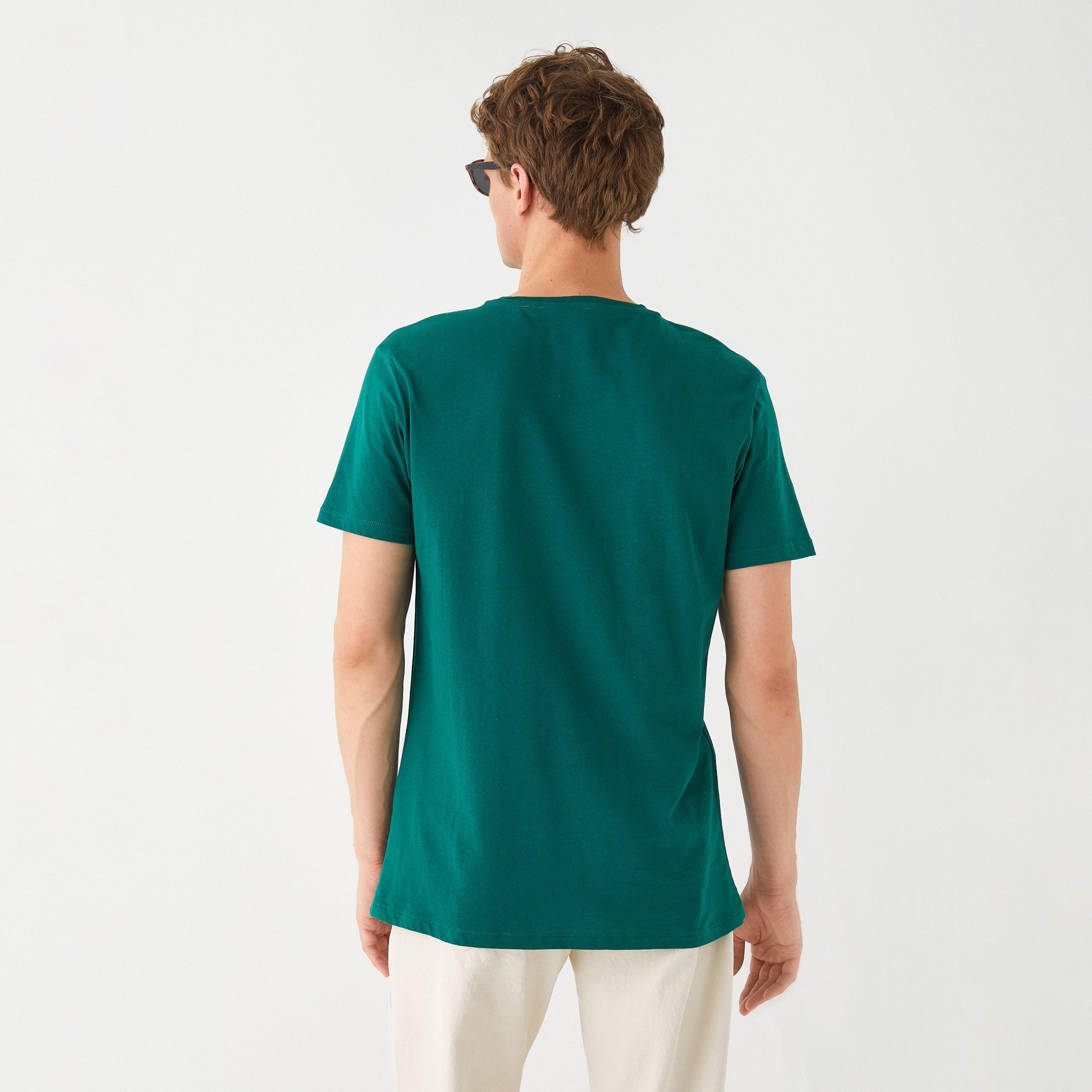 KOTON Plain Crew Neck Short Sleeves Men's T-Shirt-men-clothing-tshirtsandpolos-tshirts-image-4