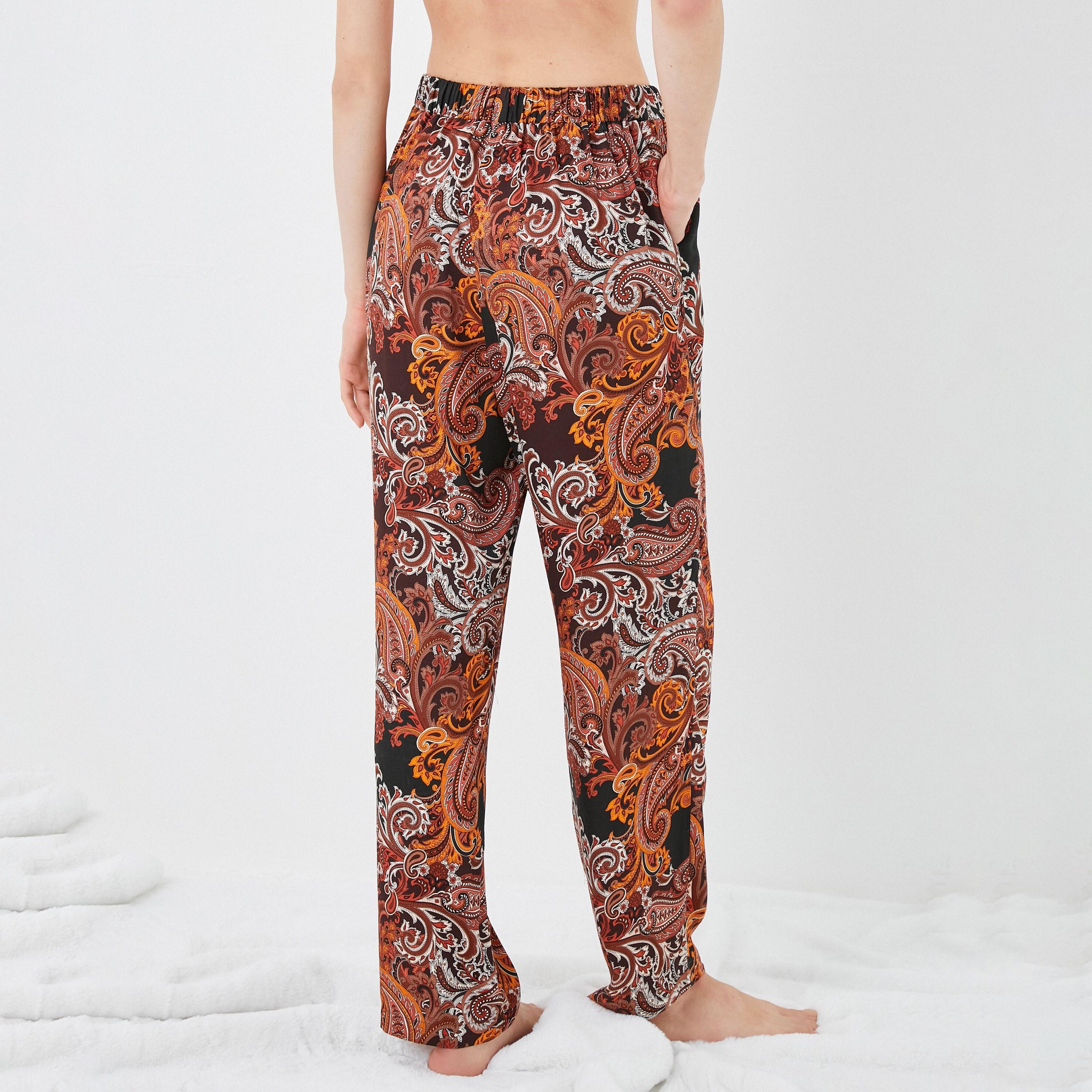KOTON Paisley Print Mid-Rise Elasticated Waist Women's Pyjama-women-clothing-nightwear-pyjamas-bottoms-image-4