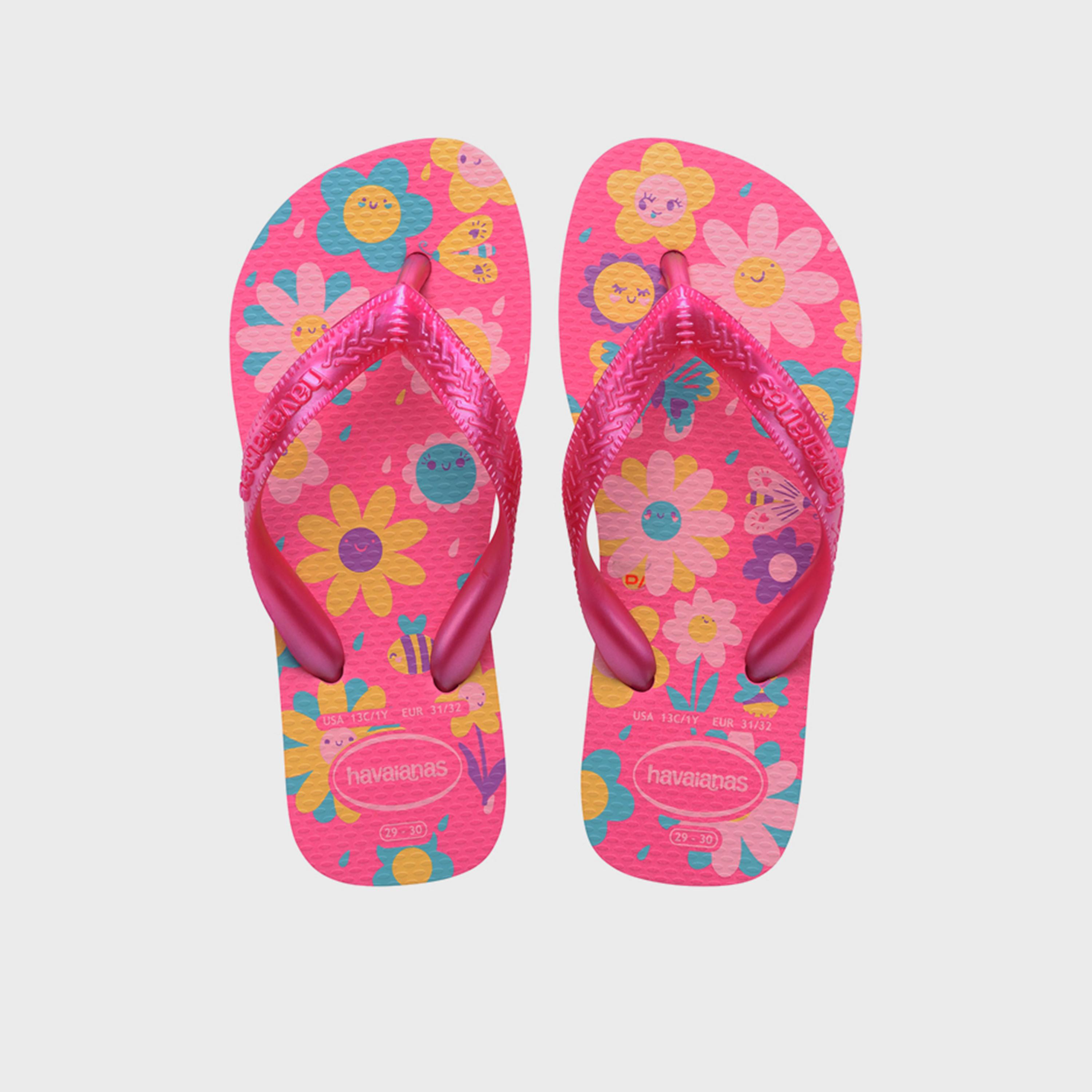 Havaianas Girls Slip-On  Flores Thong Slippers | 4000052-2933-girls-shoes-flipflopsandslides-image-1