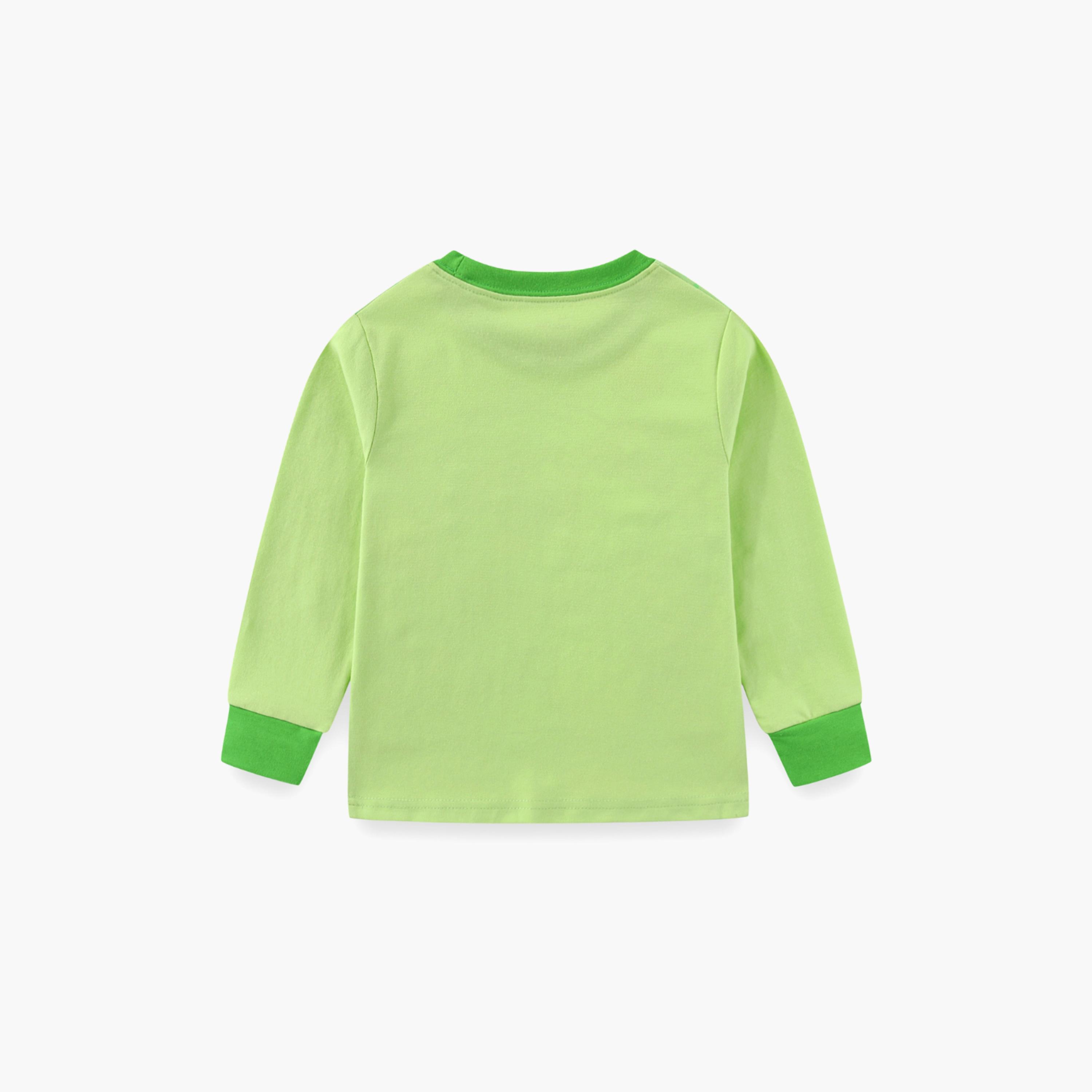 Babyqlo Cotton Dinosaur Printed Long Sleeves Glow T-Shirt & Pyjamas Set-baby-boys-clothing-nightwear-pyjamasets-image-5
