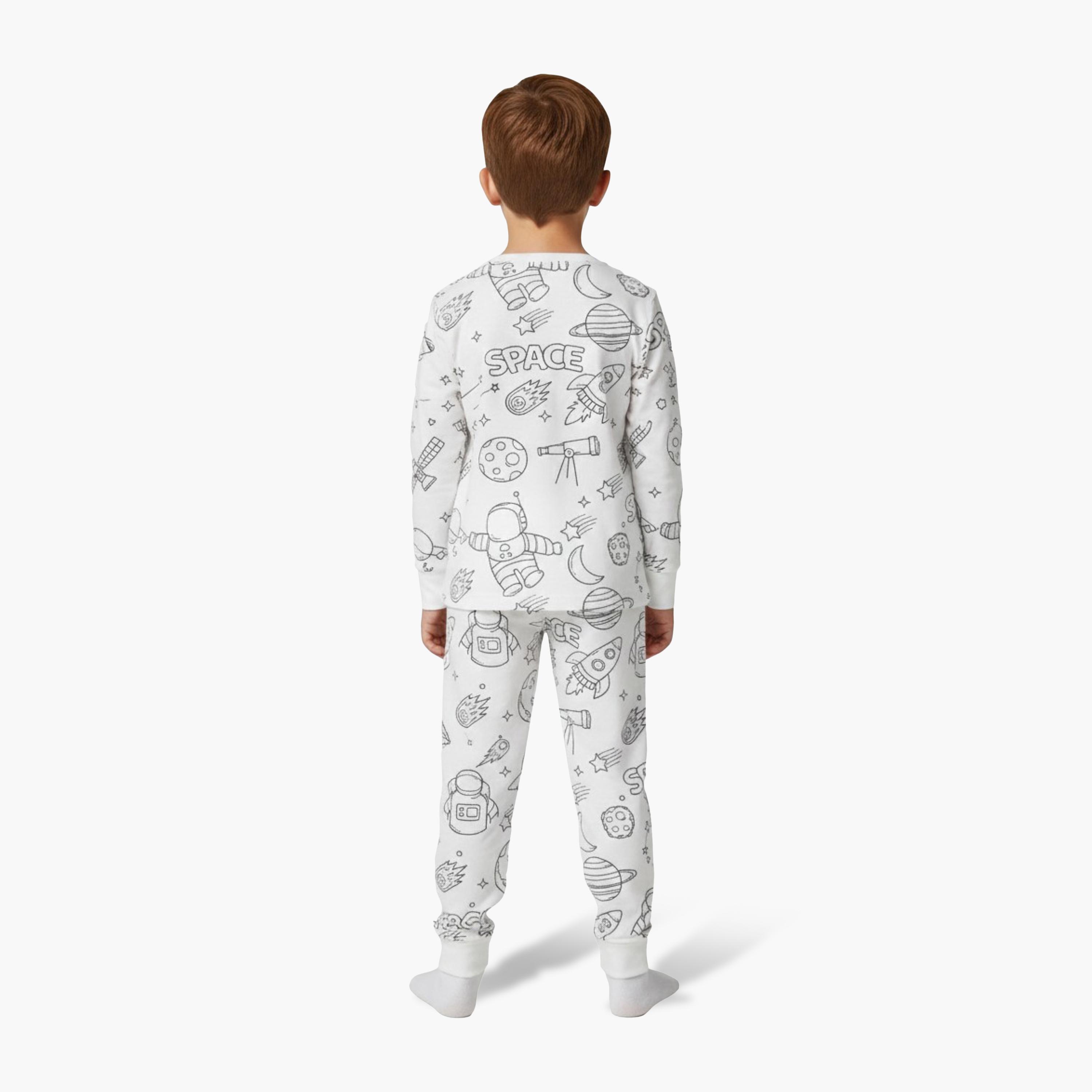 Babyqlo Cotton Colour Your Own Pajama Set-boys-clothing-setsandcoords-image-4