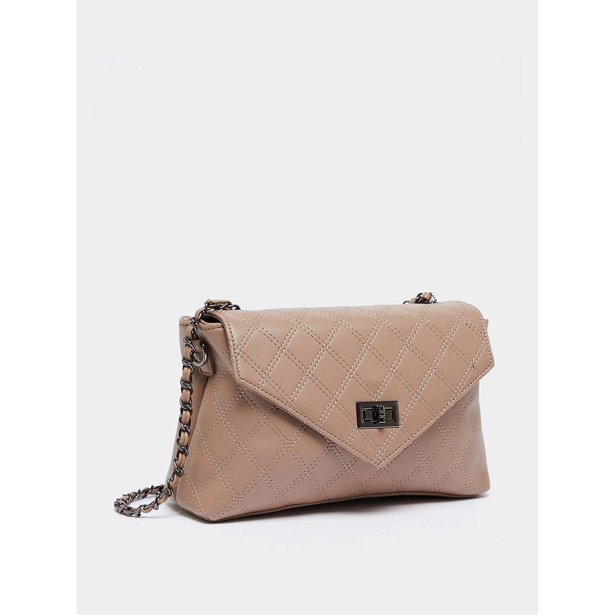 Styli Quilted Shoulder Bag with Chain Strap-women-bagsandwallets-handbags-image-1