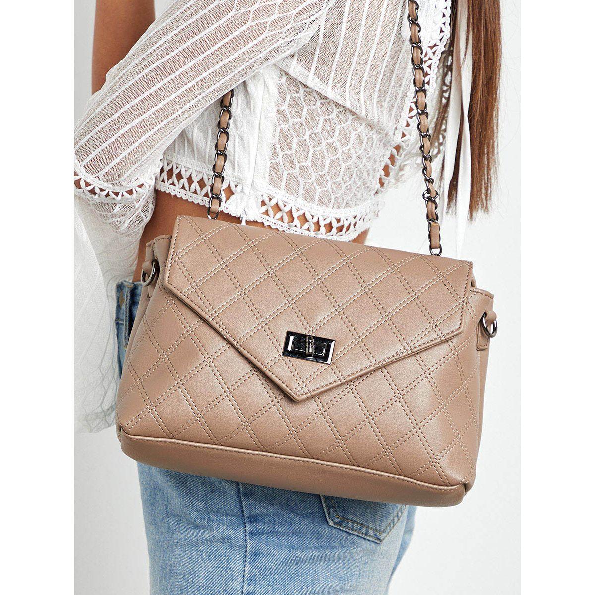 Styli Quilted Shoulder Bag with Chain Strap-women-bagsandwallets-handbags-image-4