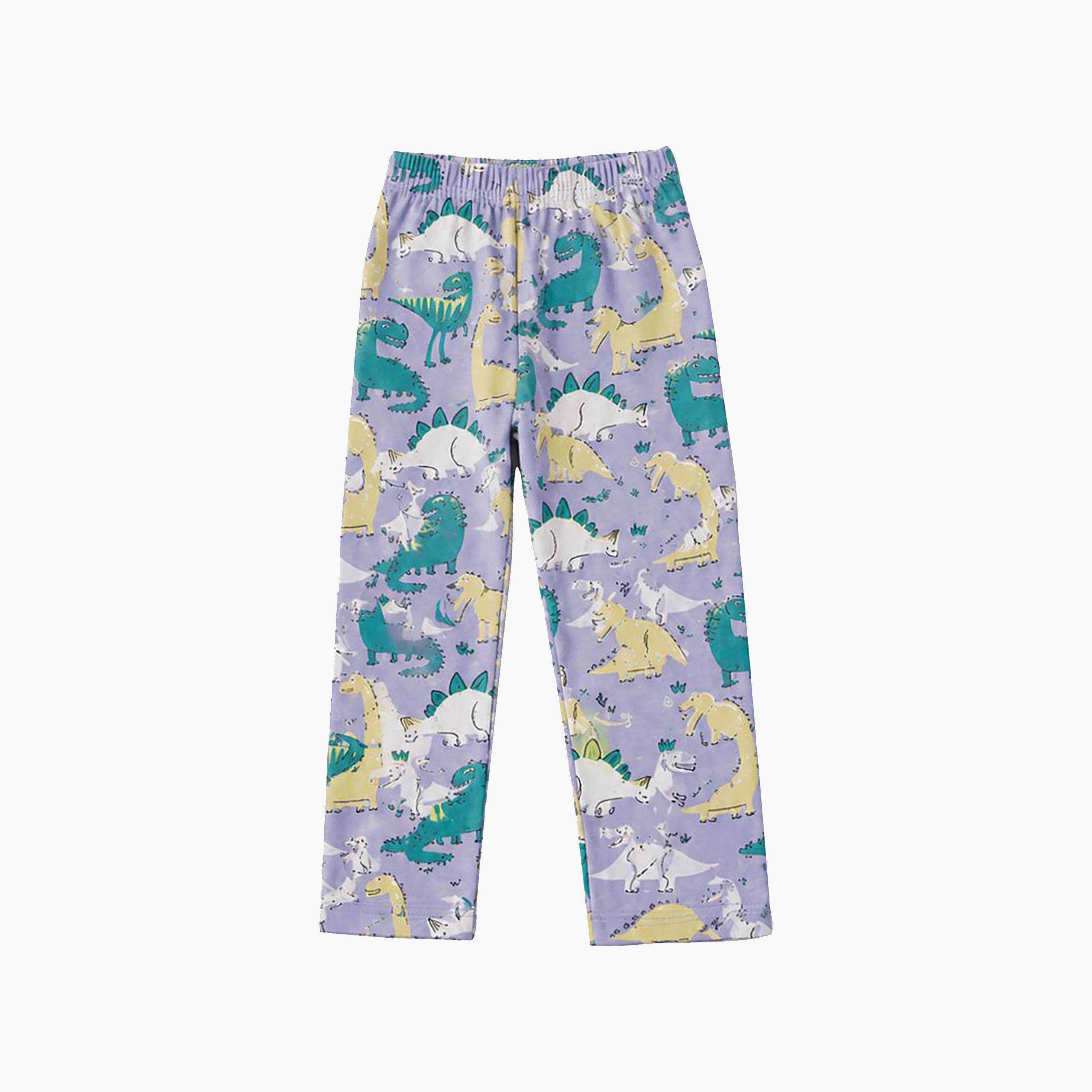 طقم تيشرت بأكمام قصيرة وبنطال بيجامة بطبعة ديناصور من بيبي كلو-boys-clothing-setsandcoords-image-8