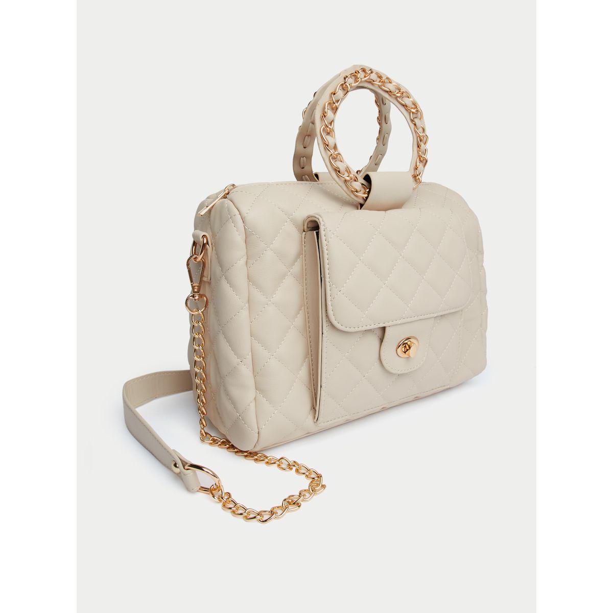 Styli Embellished Round Top Handle Quilted Handbag-women-bagsandwallets-handbags-image-1
