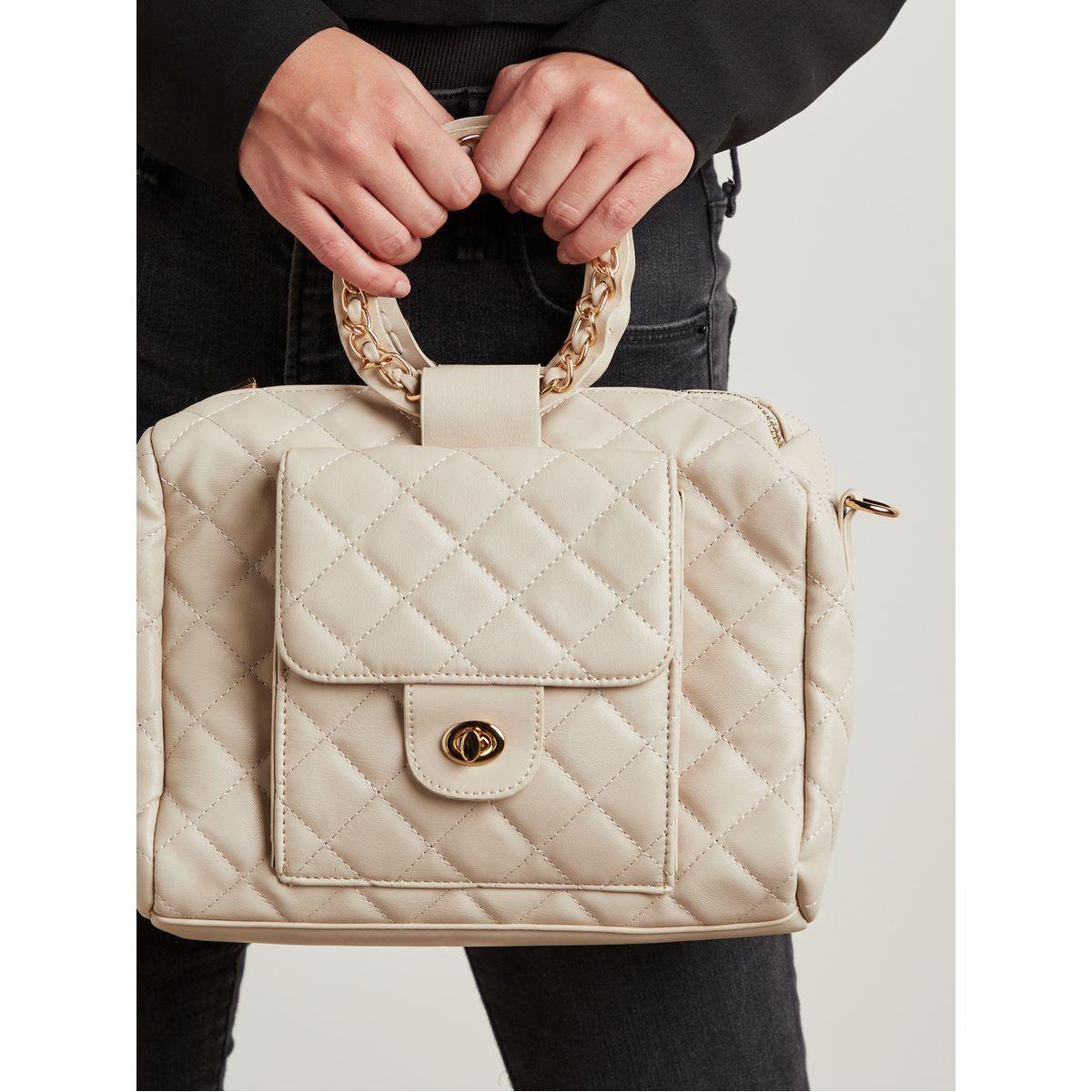 Styli Embellished Round Top Handle Quilted Handbag-women-bagsandwallets-handbags-image-5