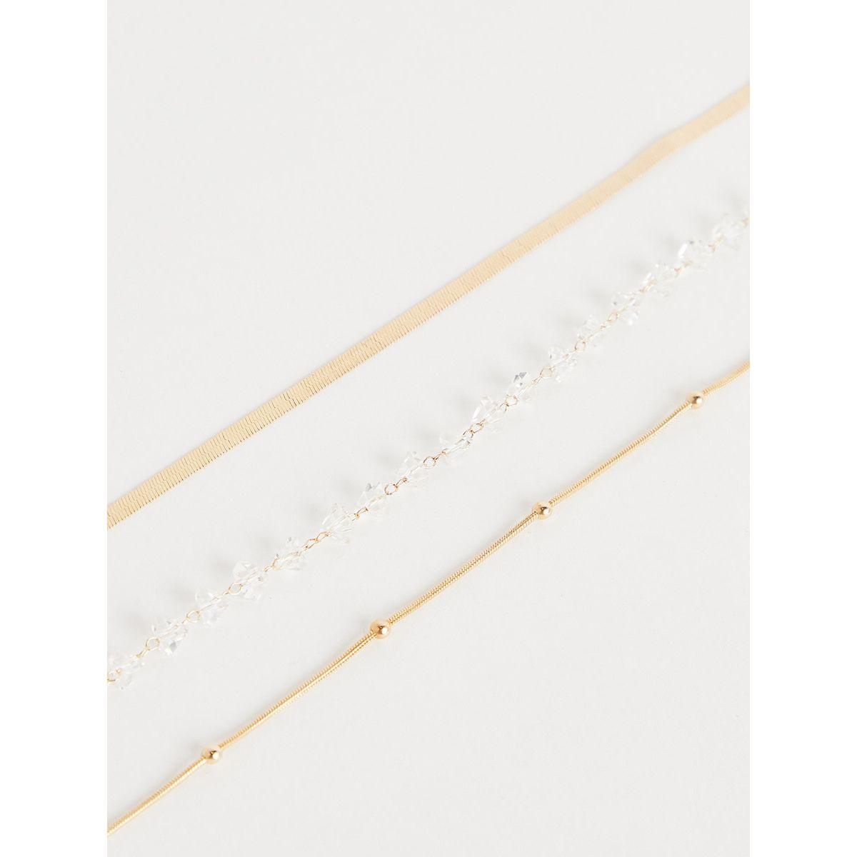 Styli Set of 3 - Crystal Snake Chain Chokers-women-watchesandjewellery-jewellery-necklacesandpendants-image-1