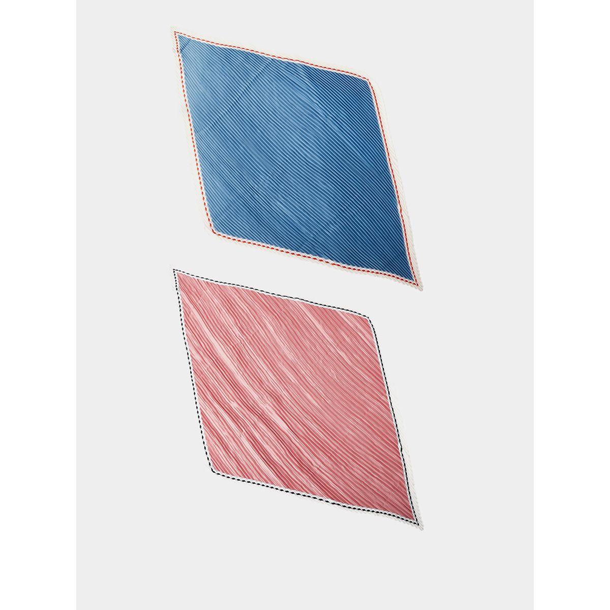 Styli Pack of 2 - Pleated Striped Neck Scarf-women-winterwear-scarves-image-1