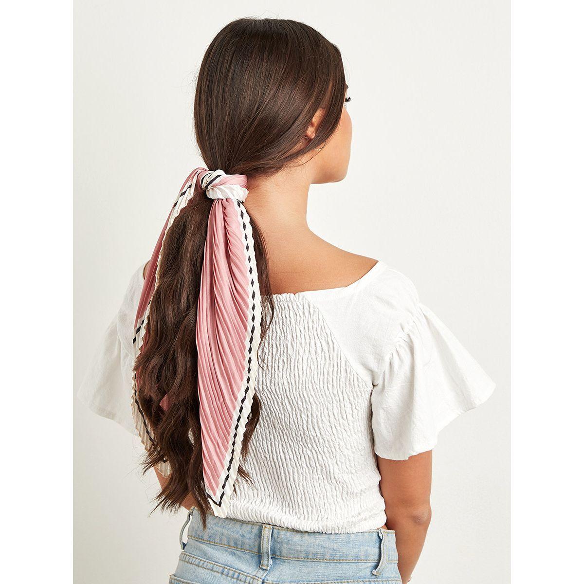 Styli Pack of 2 - Pleated Striped Neck Scarf-women-winterwear-scarves-image-10