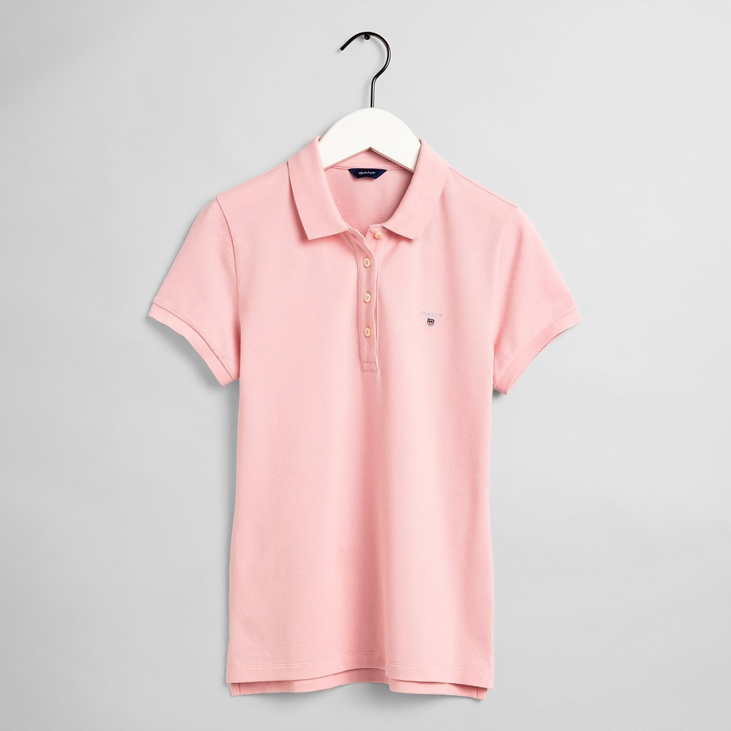 Gant Plain Collared Short Sleeves Women's Polo T-Shirt-women-clothing-tshirts-image-3