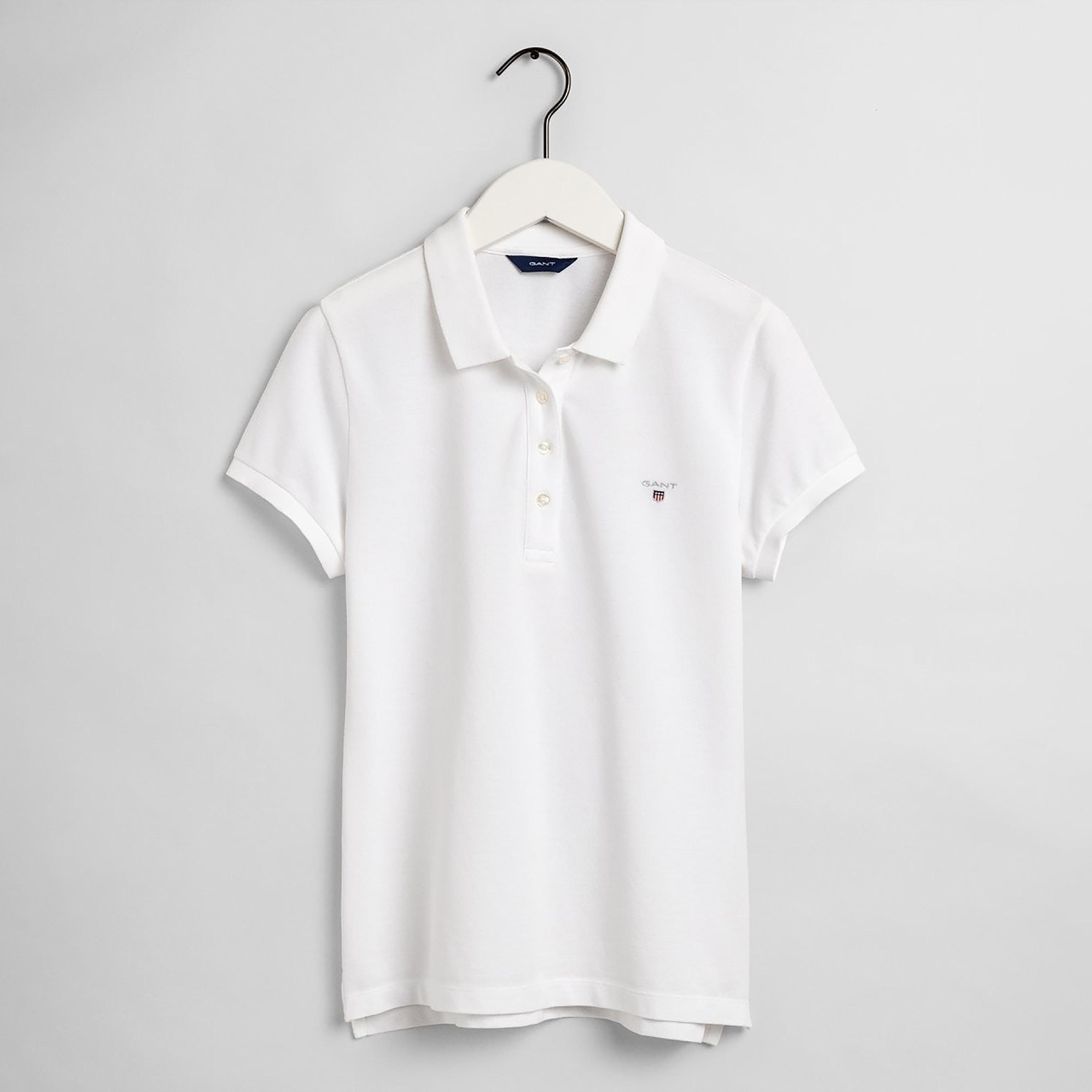 Gant Plain Collared Short Sleeves Women's Polo T-Shirt-women-clothing-tshirts-image-1
