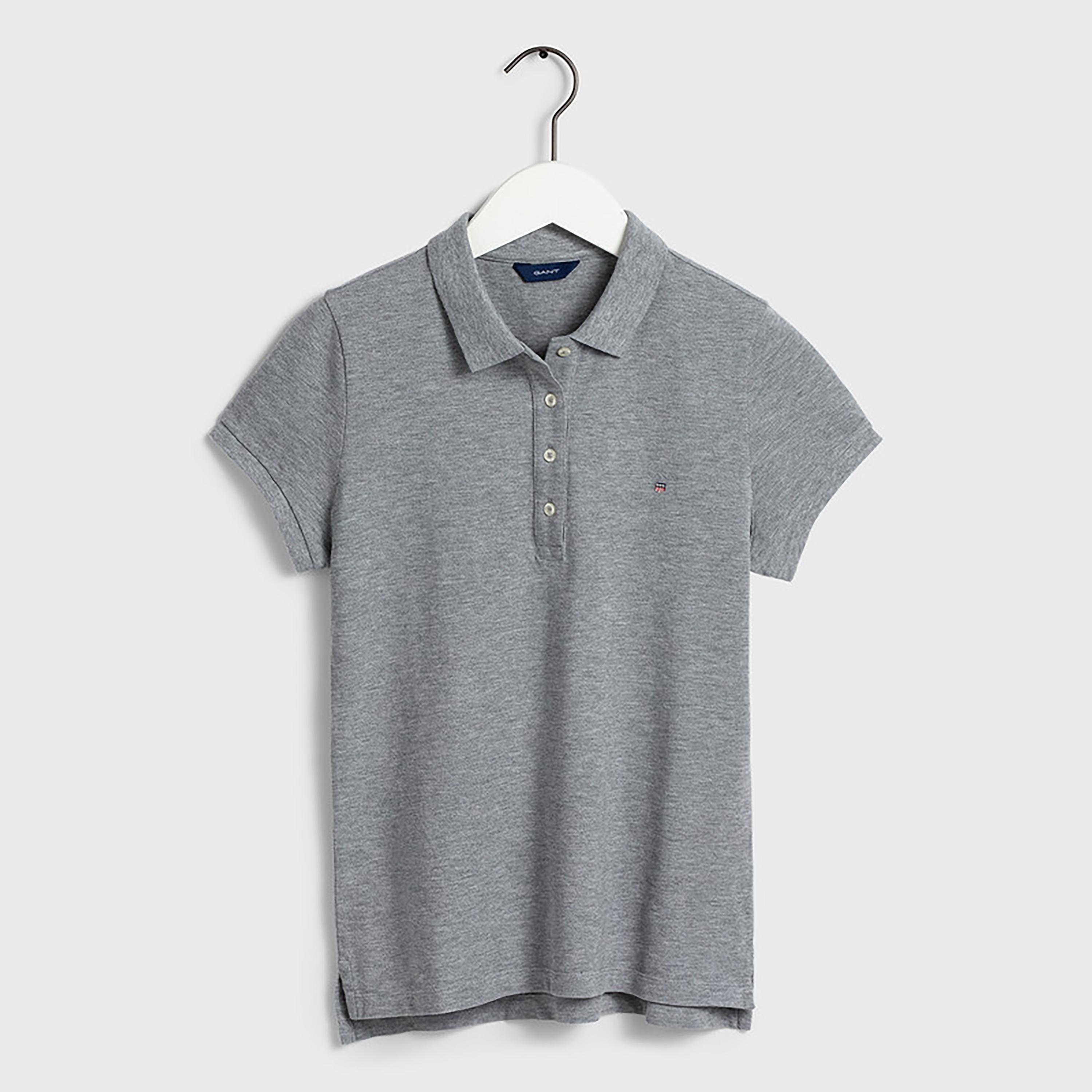 تي-شيرت بولو من جانت سادة بأكمام قصيرة وياقة-women-clothing-tshirts-image-1