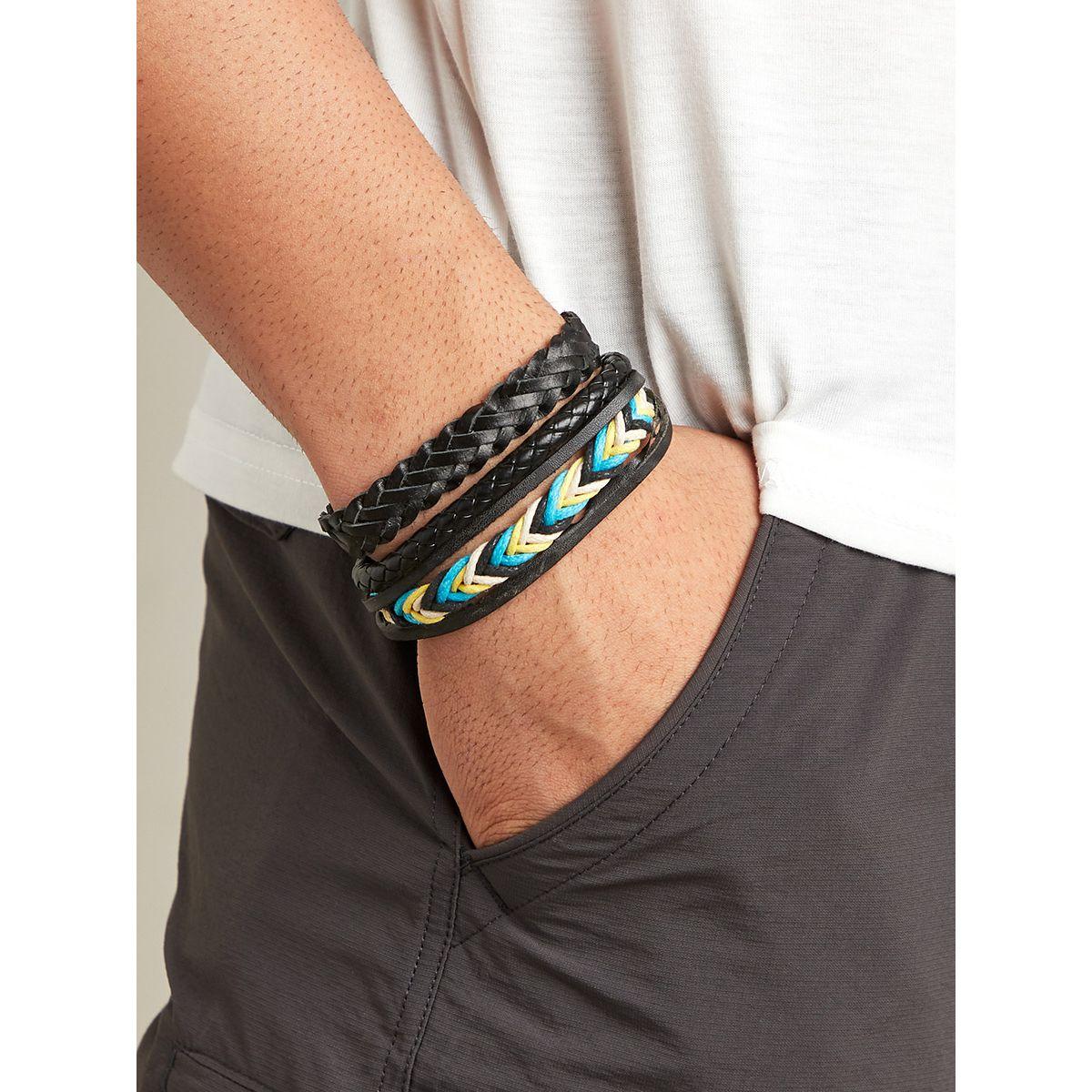 Styli Set of 3 - Braided Bracelet with Adjustable Drawstring-men-watchesandjewellery-bracelets-image-2