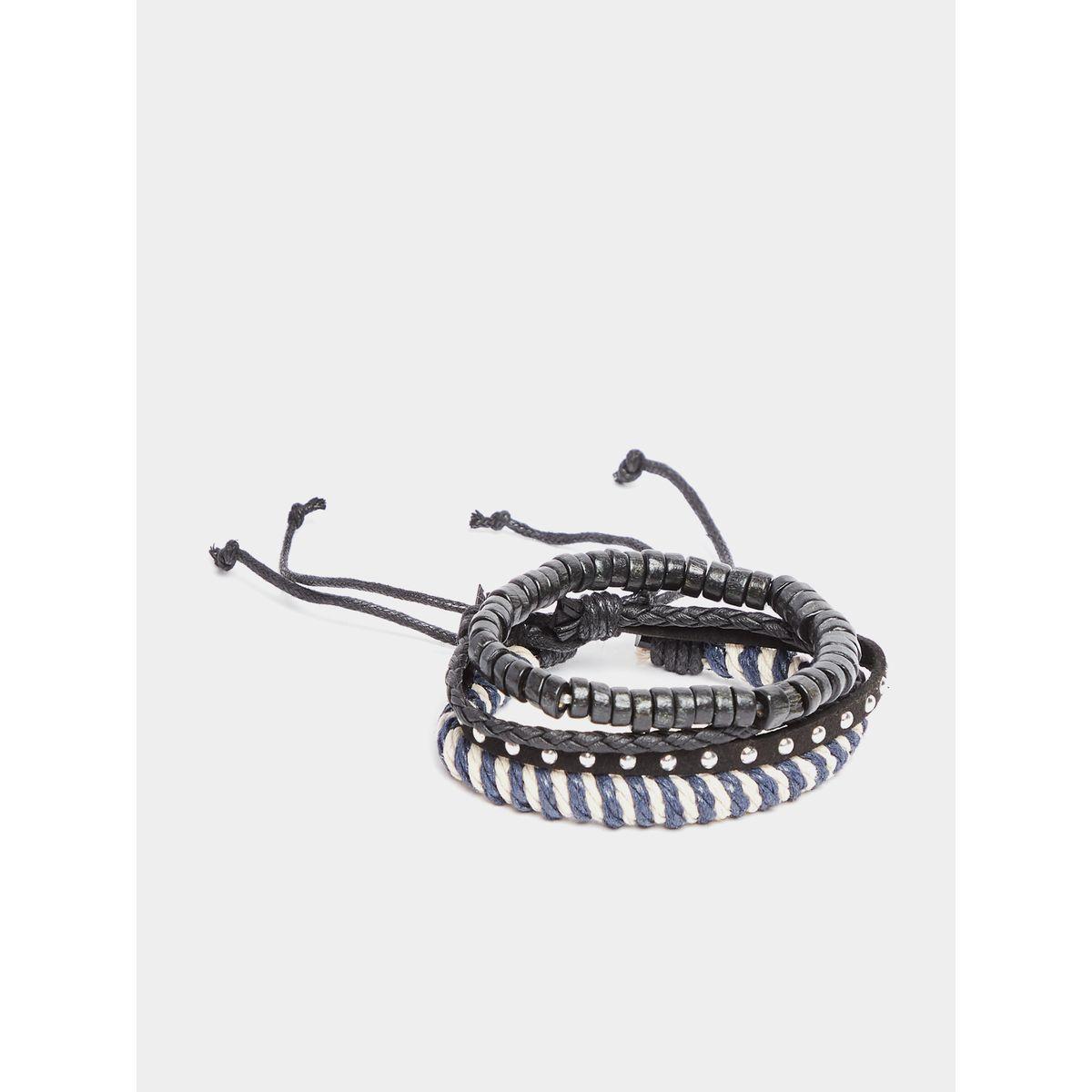 Styli Set of 3 - Multi-strand Beaded Detail Bracelet-men-watchesandjewellery-bracelets-image-1