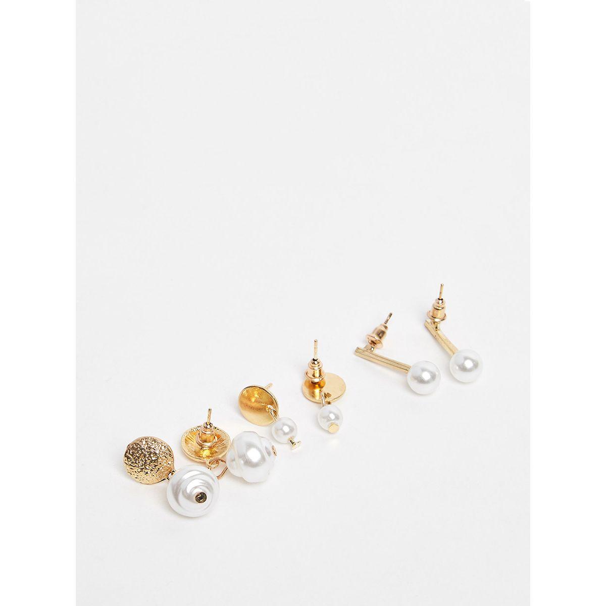 Styli Set of 6 - Pearl Drop Earrings-women-watchesandjewellery-jewellery-earrings-image-2
