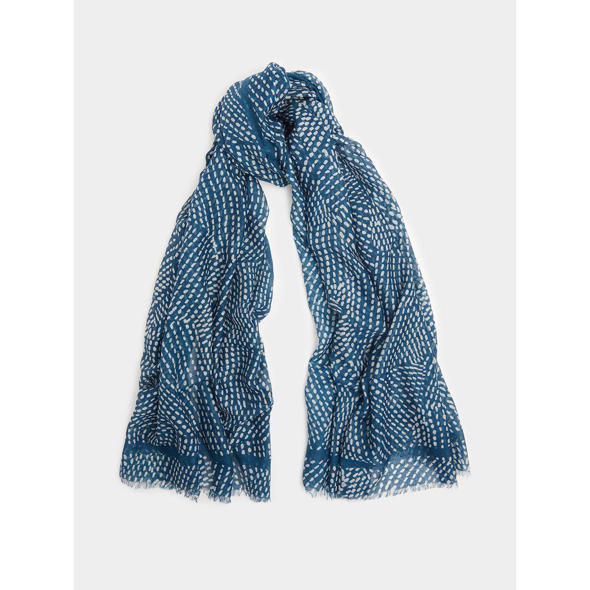 Styli Raw Edge Ditsy Printed Scarf-women-winterwear-scarves-image-2