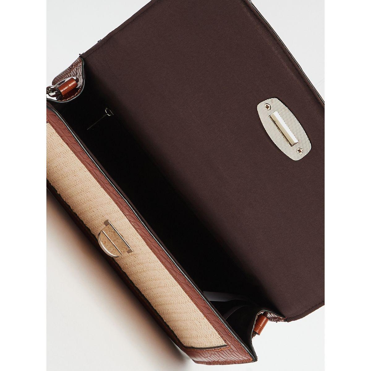Styli Textured Flap Crossbody Bag with Twist Closure-women-bagsandwallets-handbags-image-8